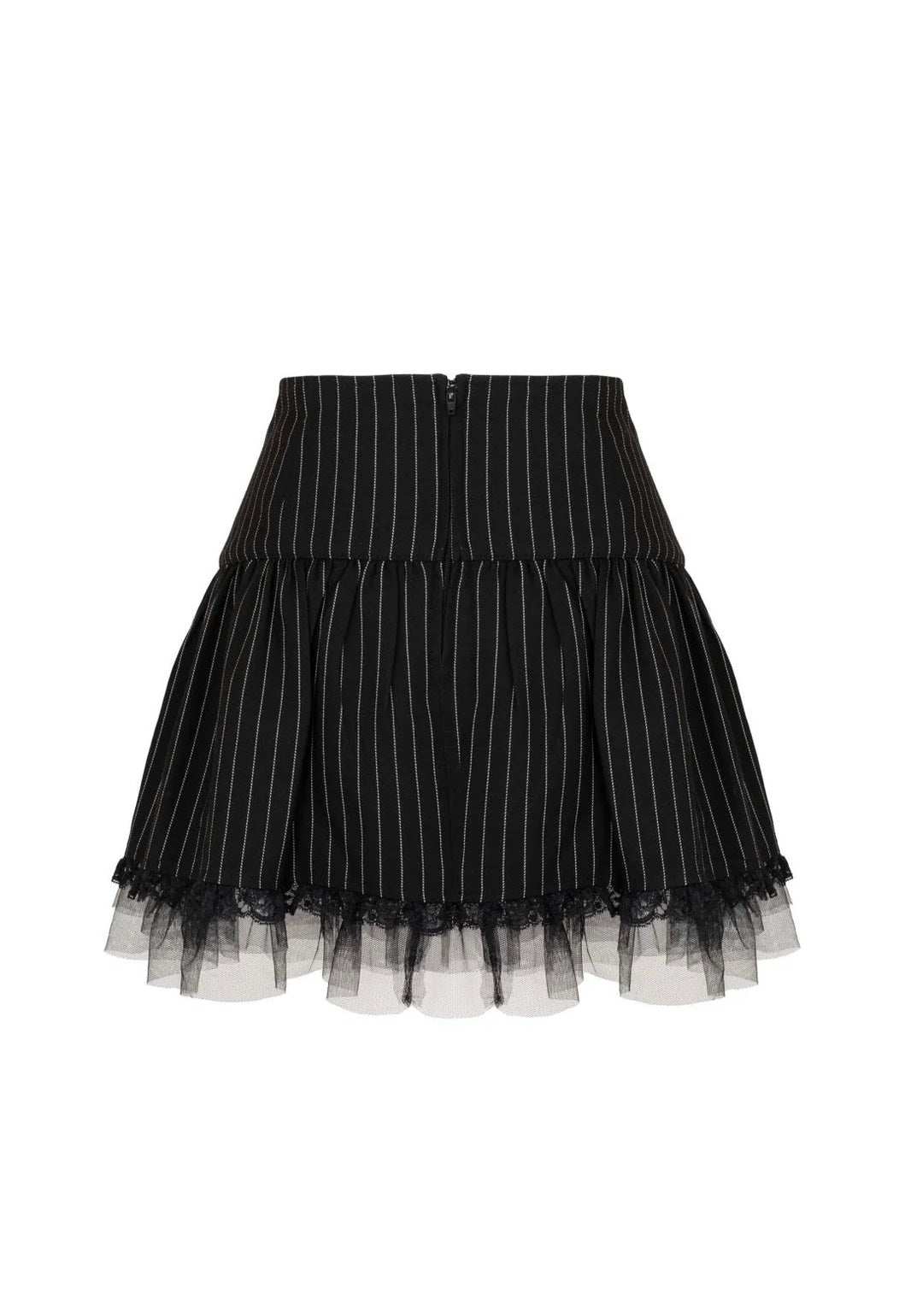 Hellbunny Quinzel C Pinstripe Black/White Skirt | Women-Image