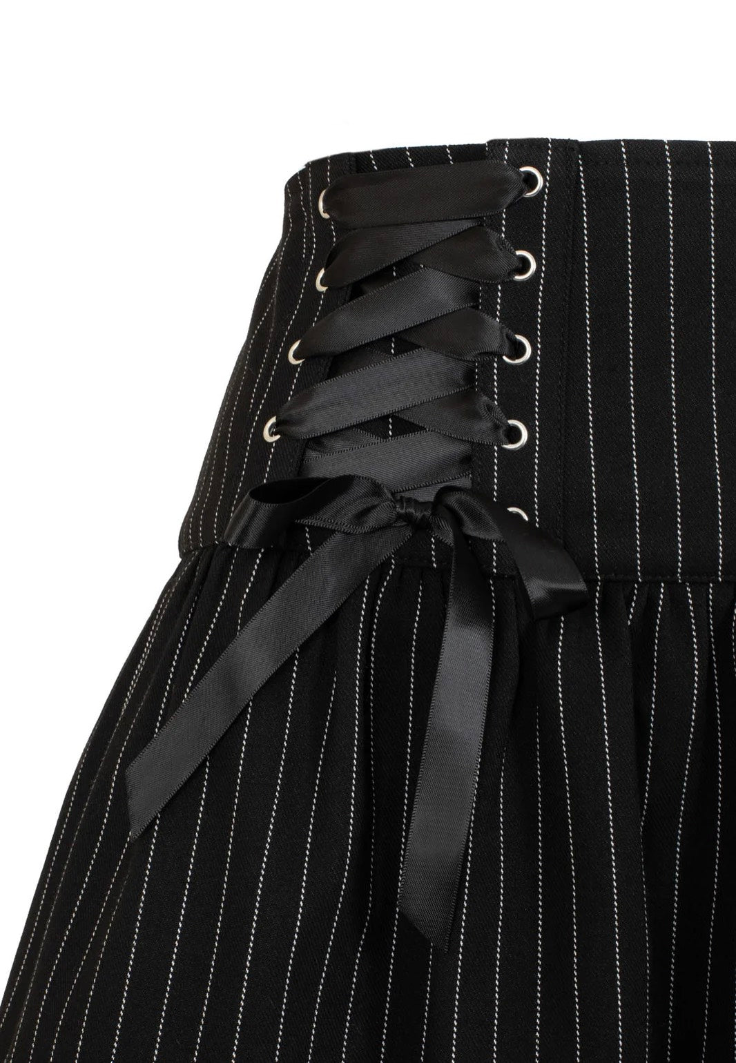 Hellbunny Quinzel C Pinstripe Black/White Skirt | Women-Image