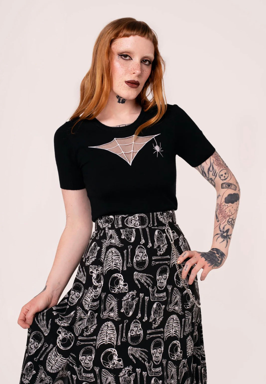 Hellbunny - Cobweb Black - Top | Women-Image