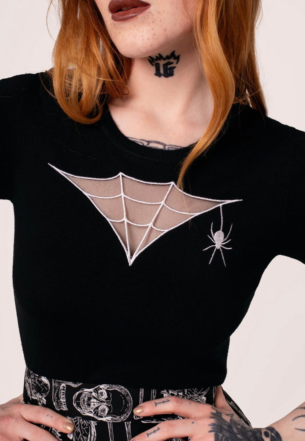 Hellbunny - Cobweb Black - Top | Women-Image
