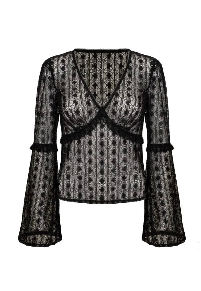 Hellbunny - Rhianne Black - Top | Women-Image