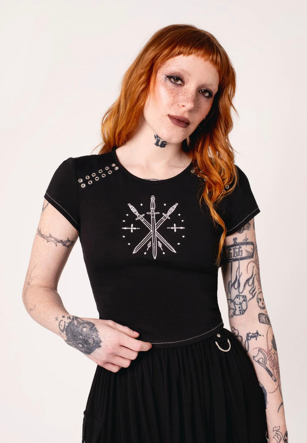 Hellbunny - Clarimond Black - Top | Women-Image