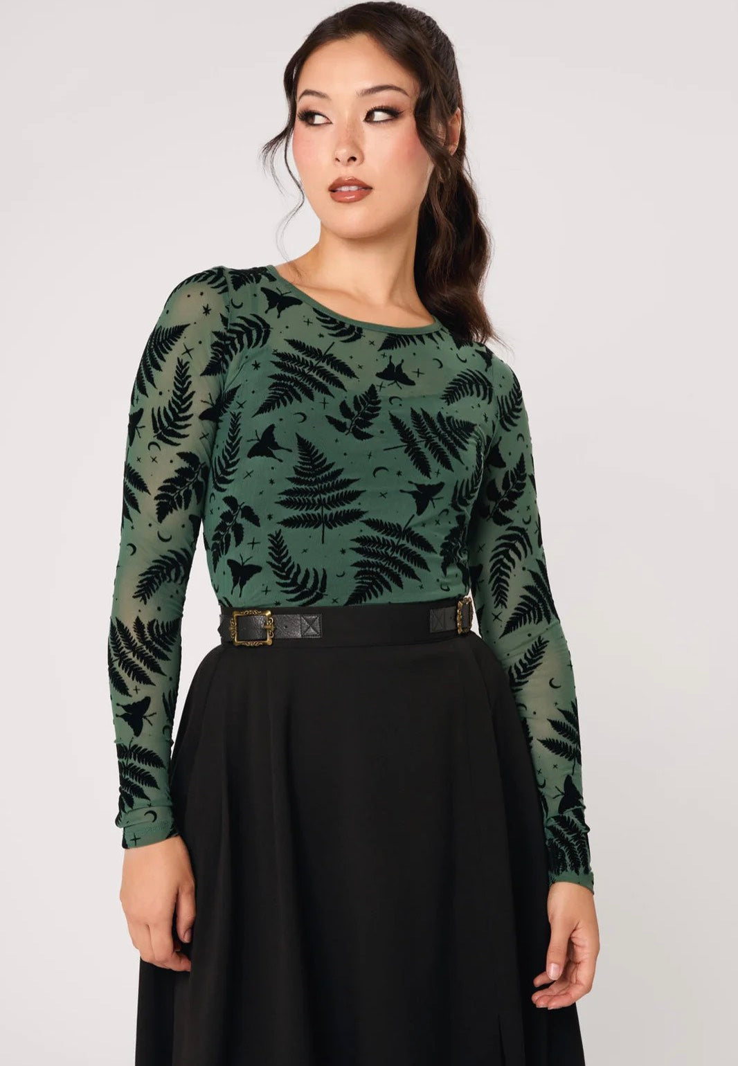 Hellbunny Fearn Green Top | Women-Image