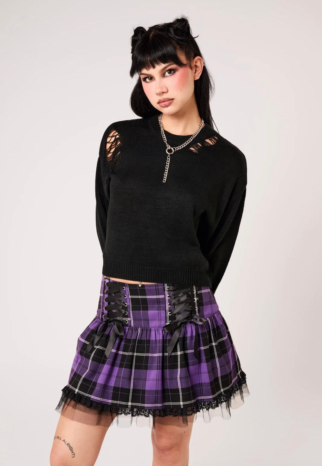 Hellbunny Holy Moly Black Svetr | Women-Image