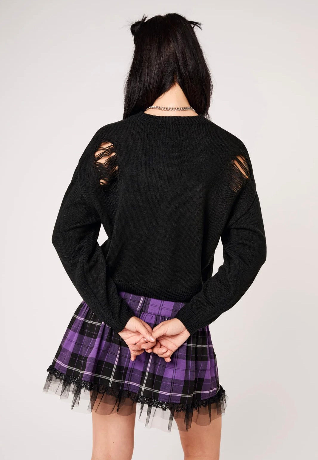 Hellbunny Holy Moly Black Svetr | Women-Image