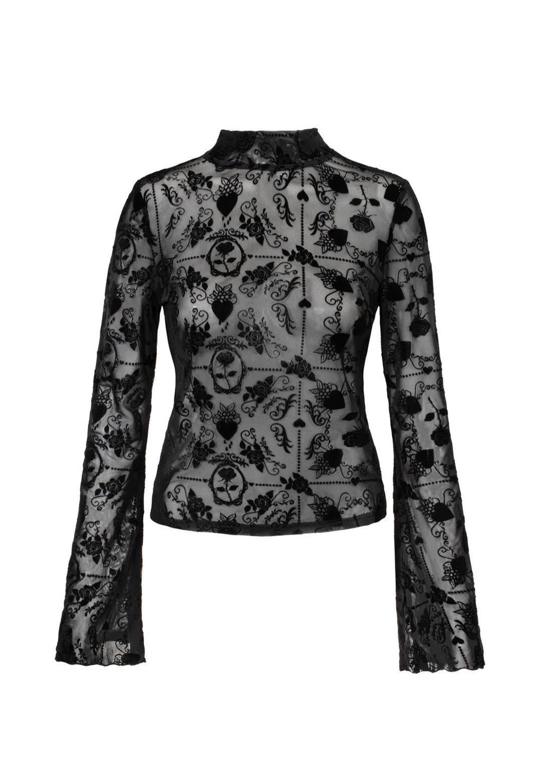 Hellbunny Esme 300 Black Top | Women-Image