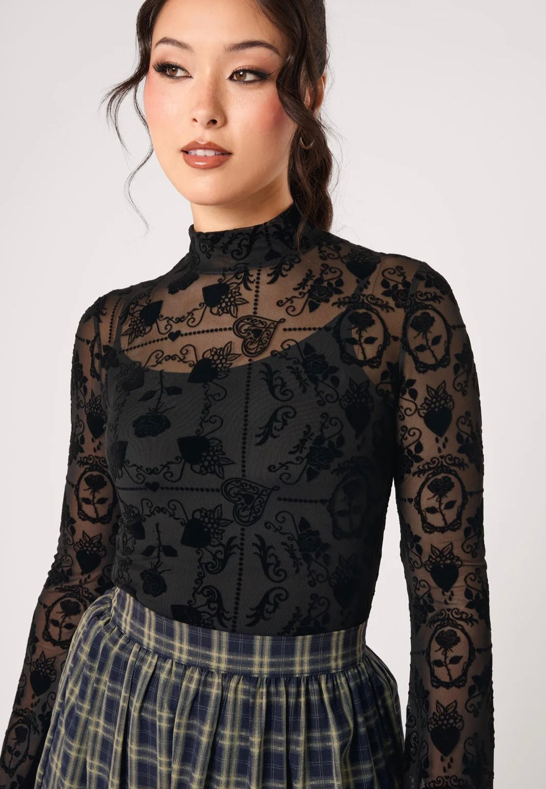 Hellbunny Esme 300 Black Top | Women-Image