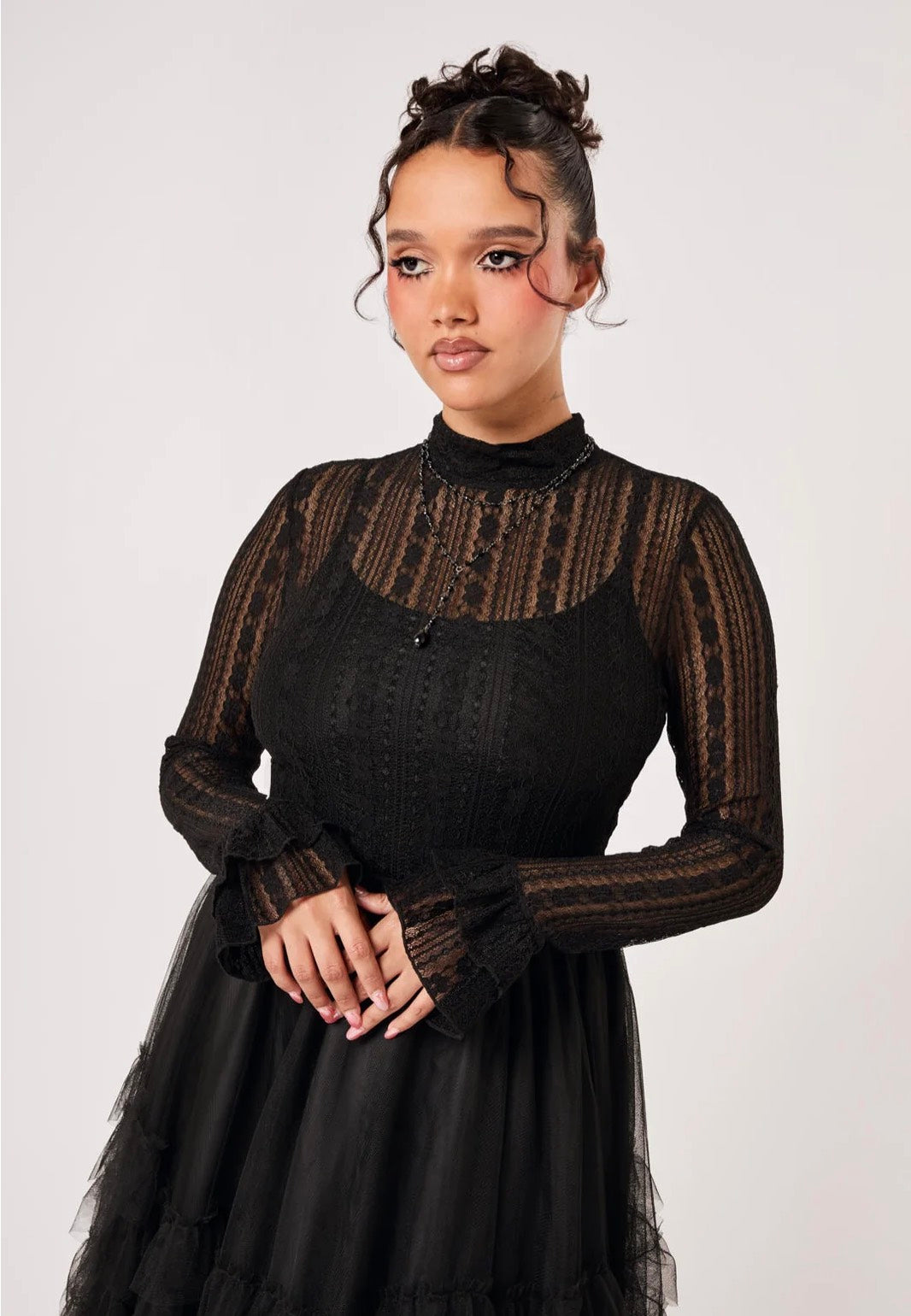Hellbunny Maude Black Top | Women-Image