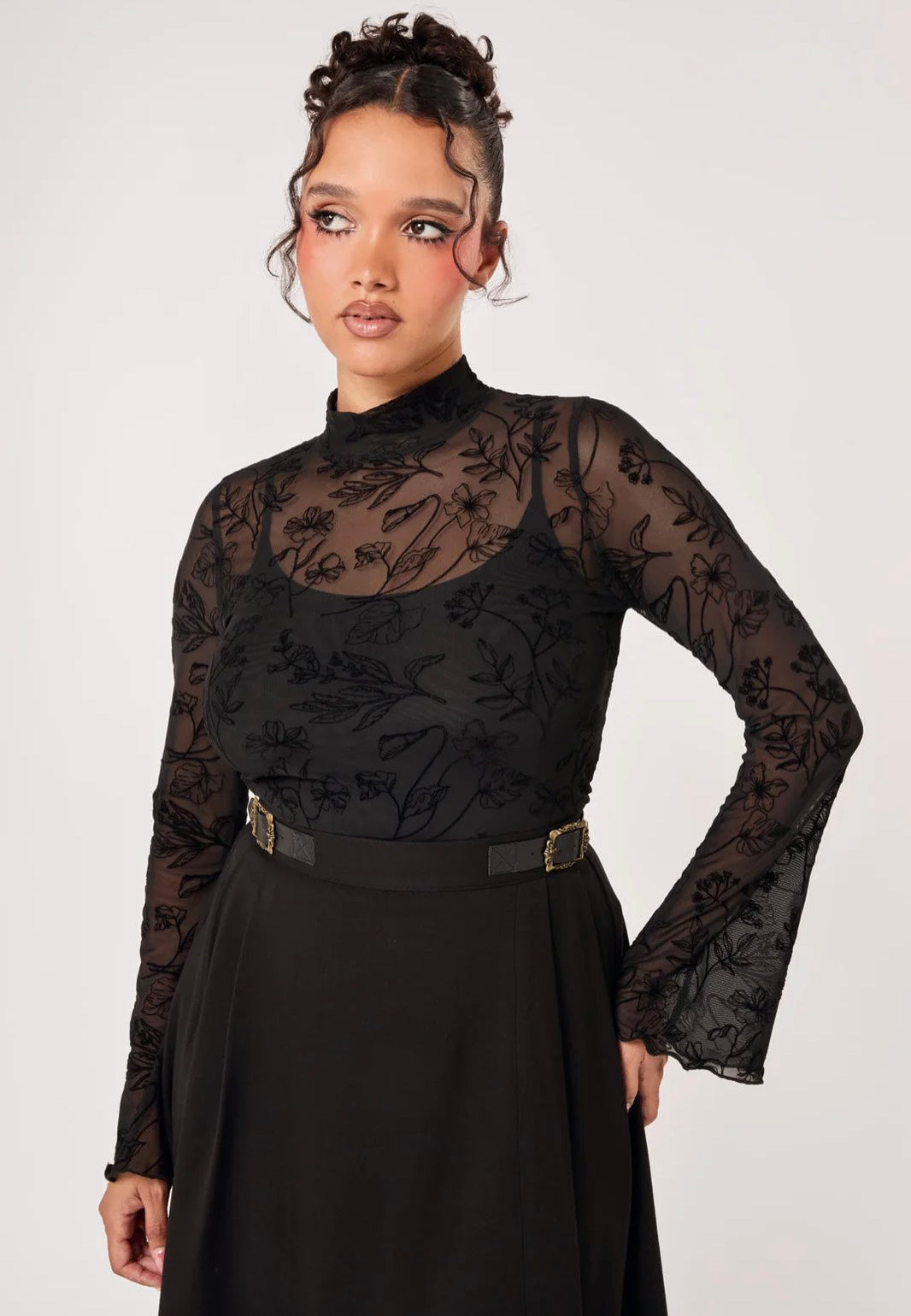 Hellbunny Wildflower Black Haut | Women-Image