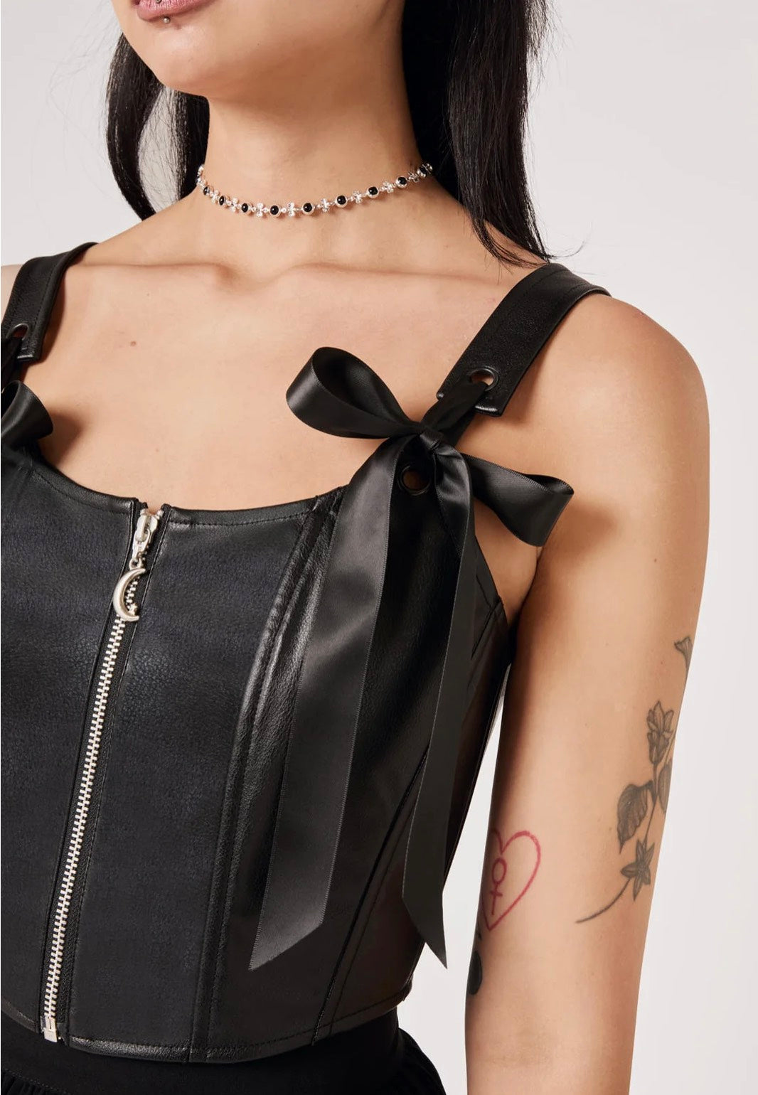 Hellbunny Black Steel Black Corset | Women-Image