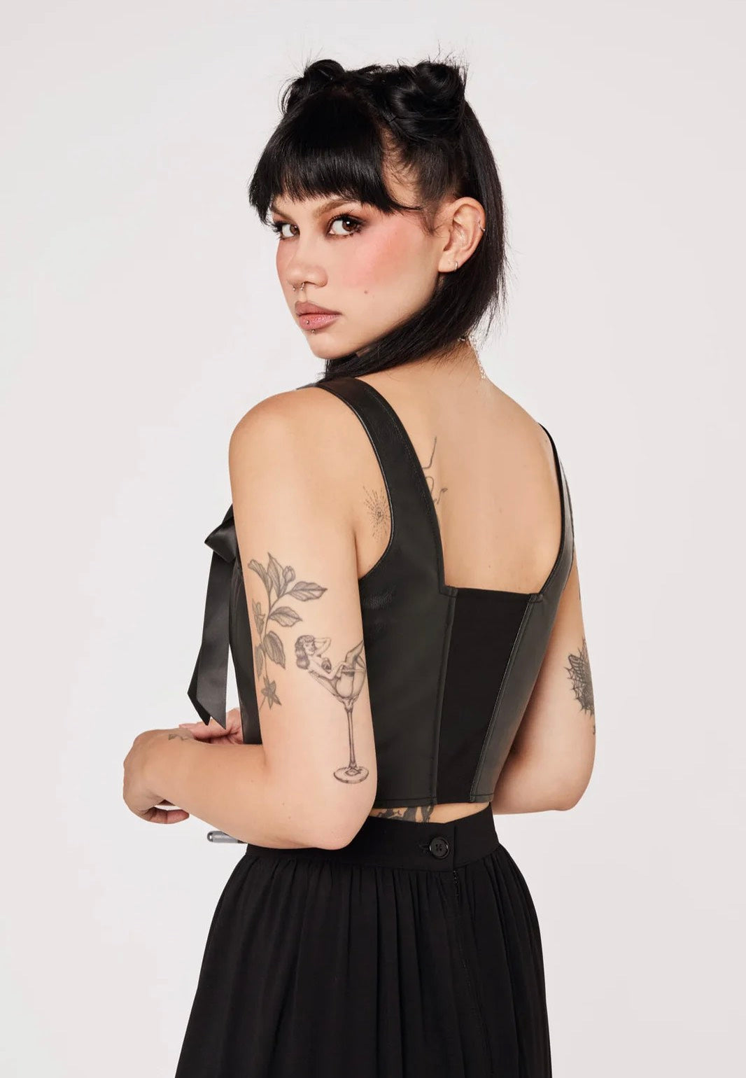 Hellbunny Black Steel Black Corset | Women-Image