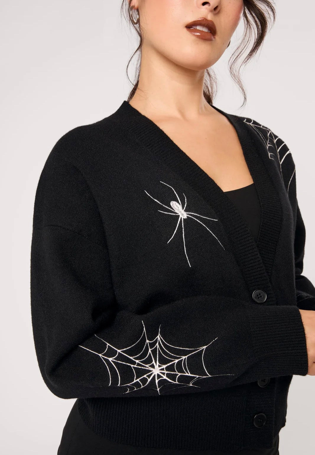 Hellbunny Spooked Black/White Cardigan | Women-Image