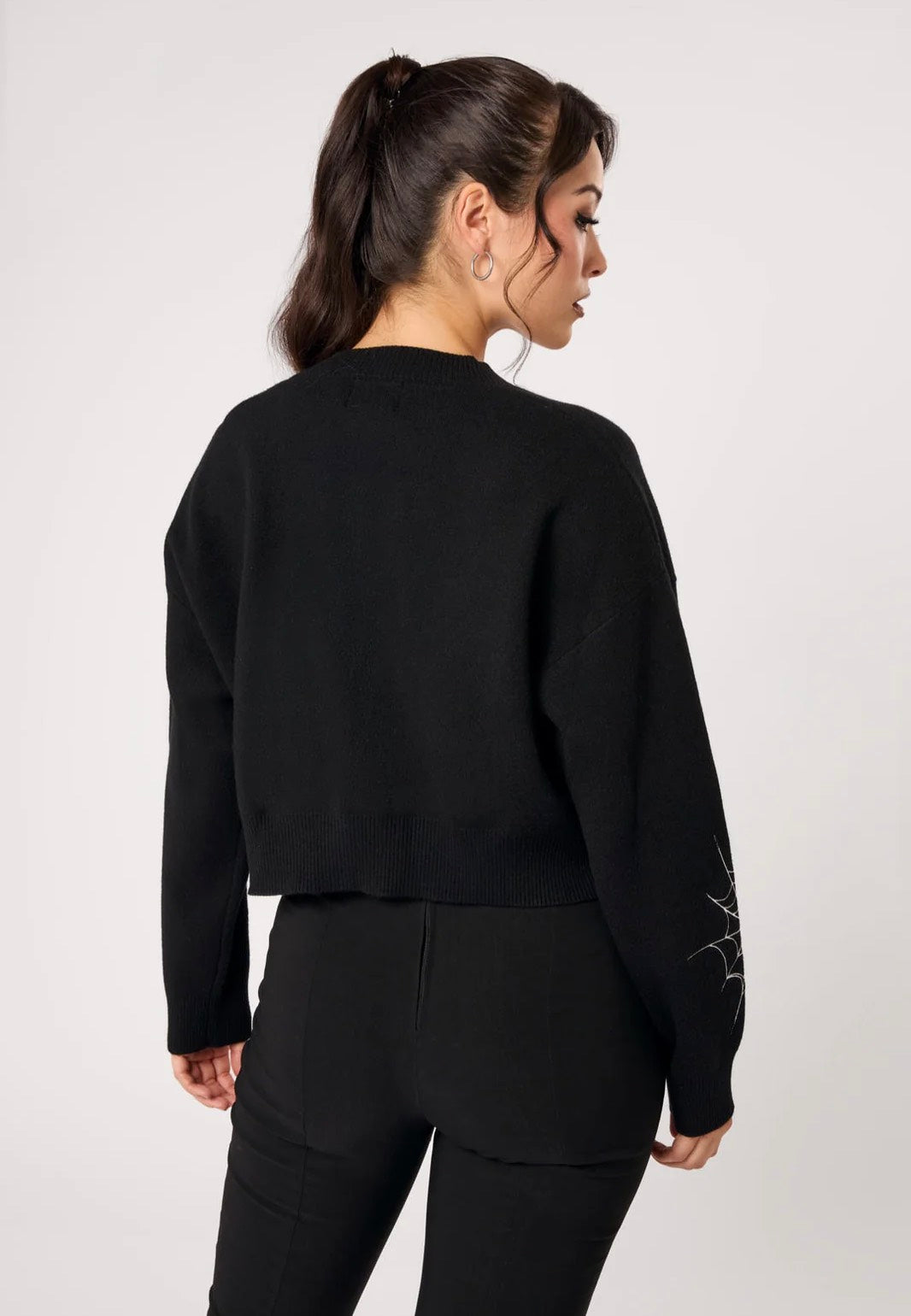 Hellbunny Spooked Black/White Cardigan | Women-Image