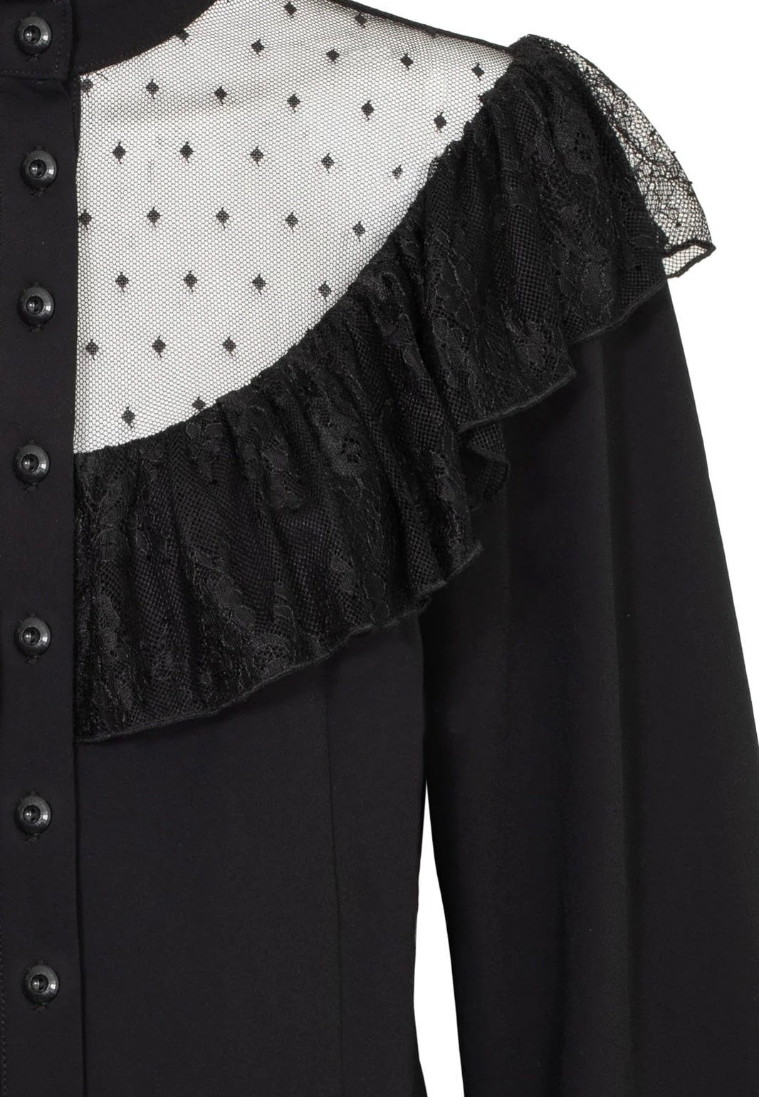 Hellbunny Dark Knight Black Blouse | Women-Image