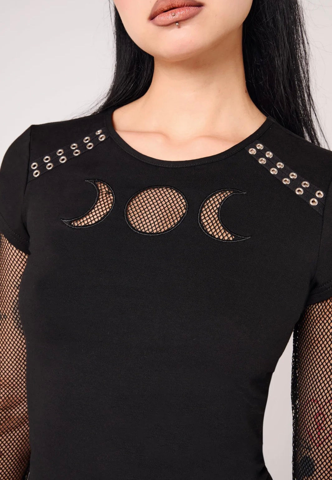 Hellbunny Nox Black Top | Women-Image
