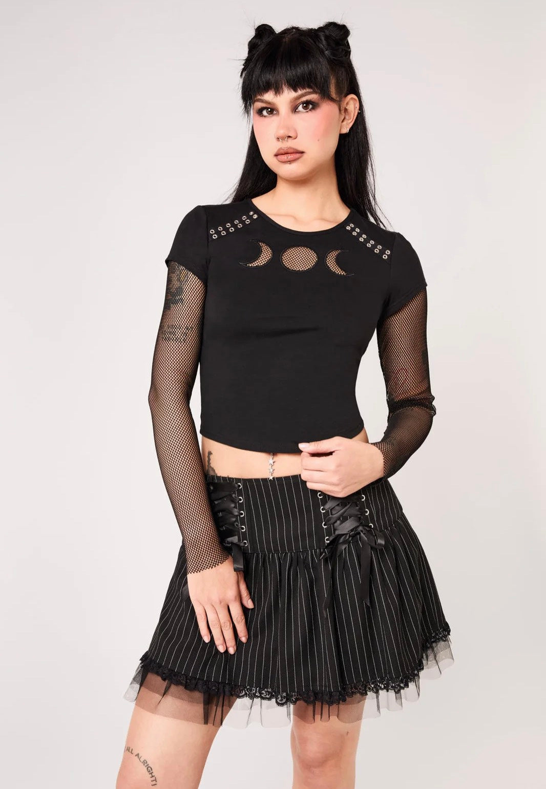 Hellbunny Nox Black Top | Women-Image