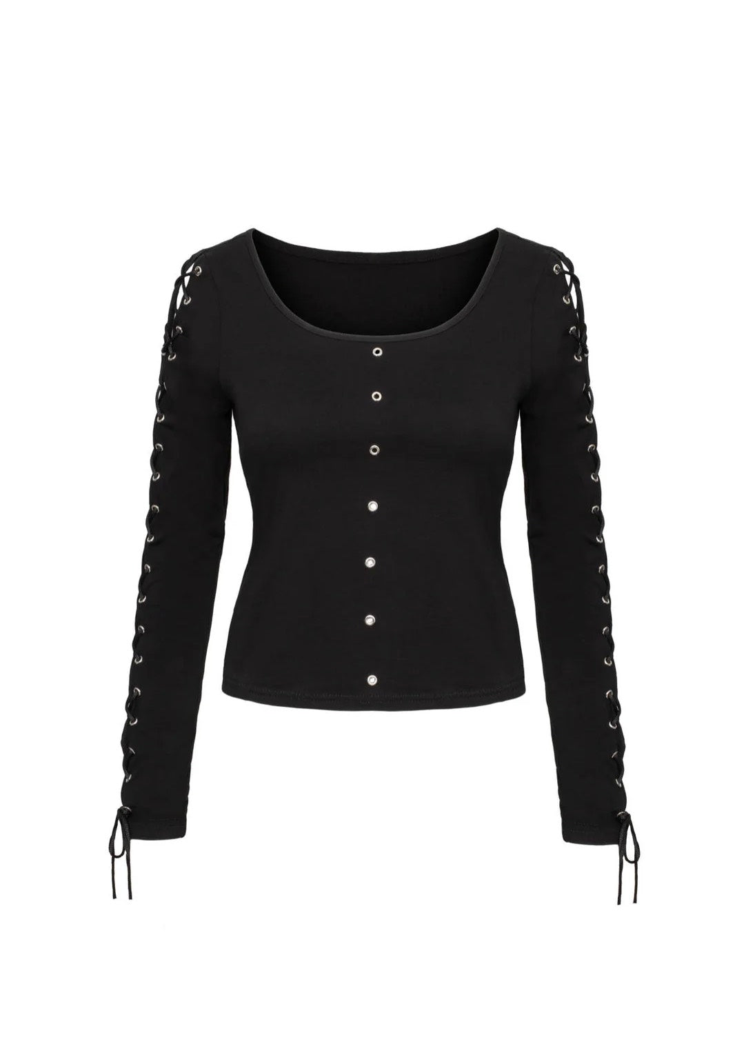 Hellbunny Grimly Black Top | Women-Image