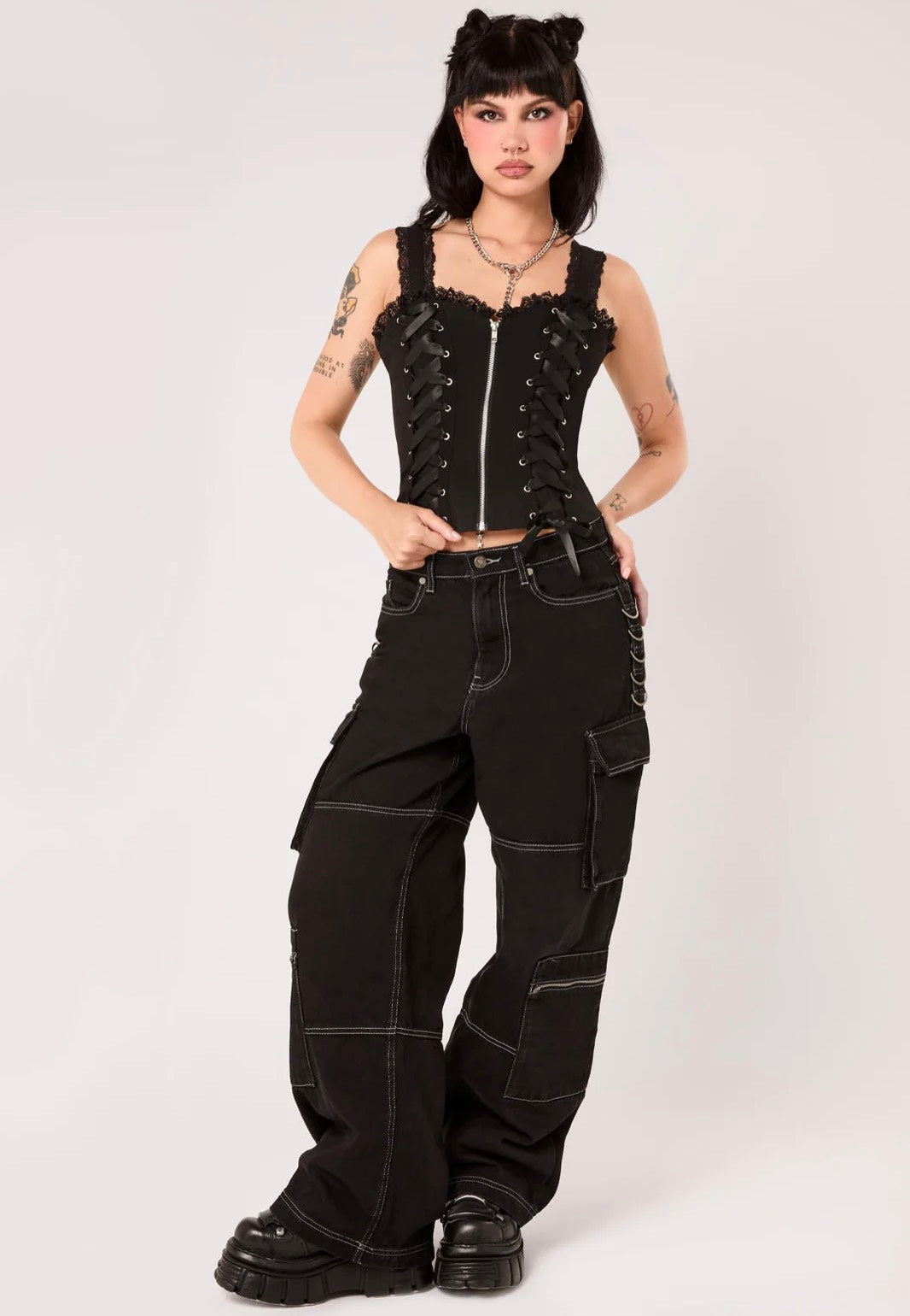 Hellbunny Quinzel C Black Top | Women-Image