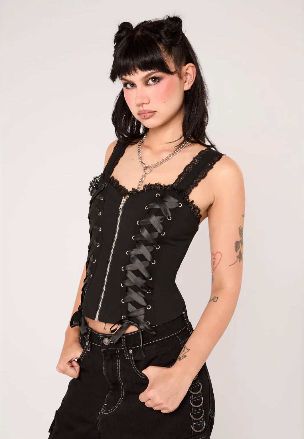 Hellbunny Quinzel C Black Top | Women-Image