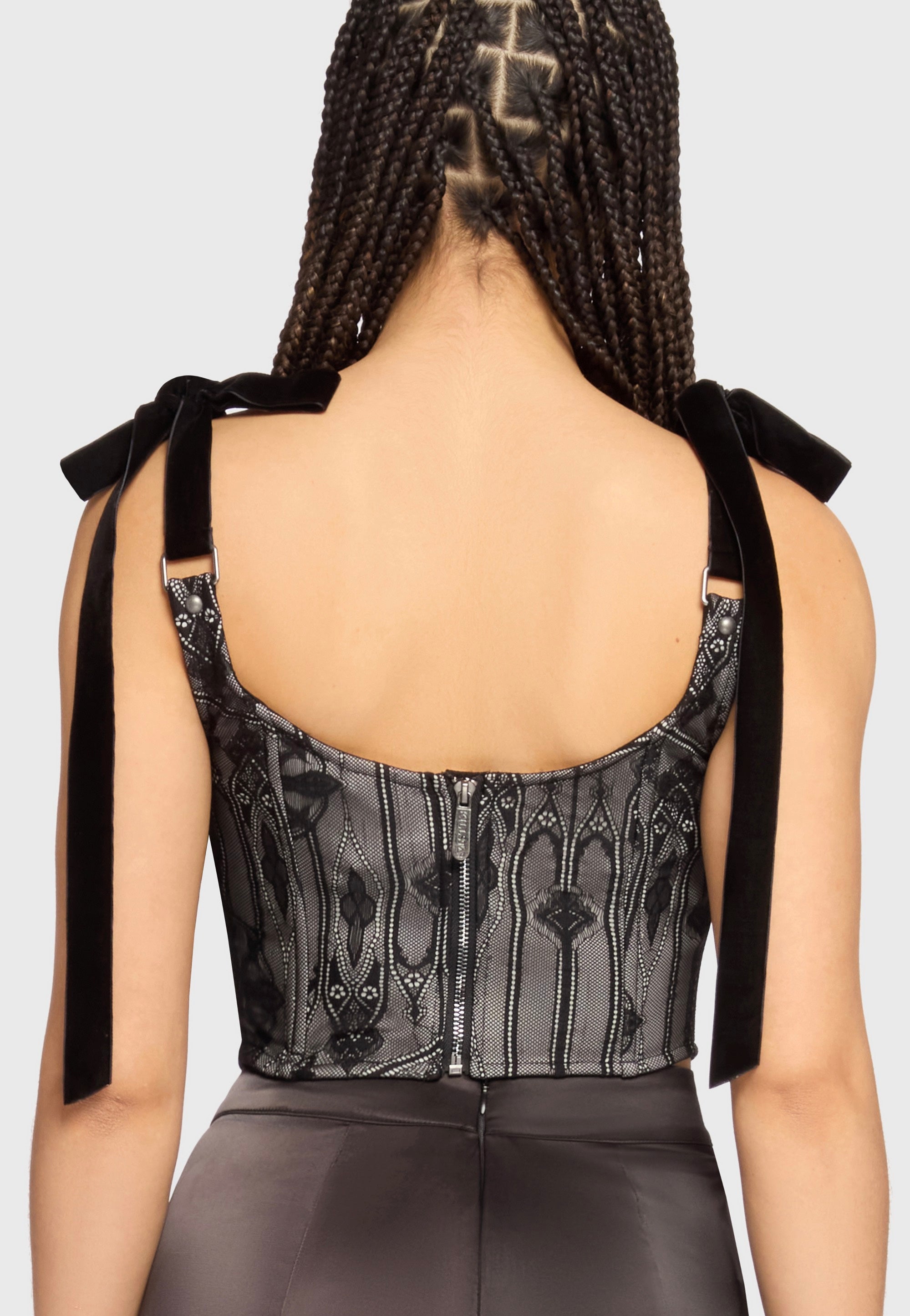 Killstar - Hallowed Oscura Black/Grey - Corset | Women-Image