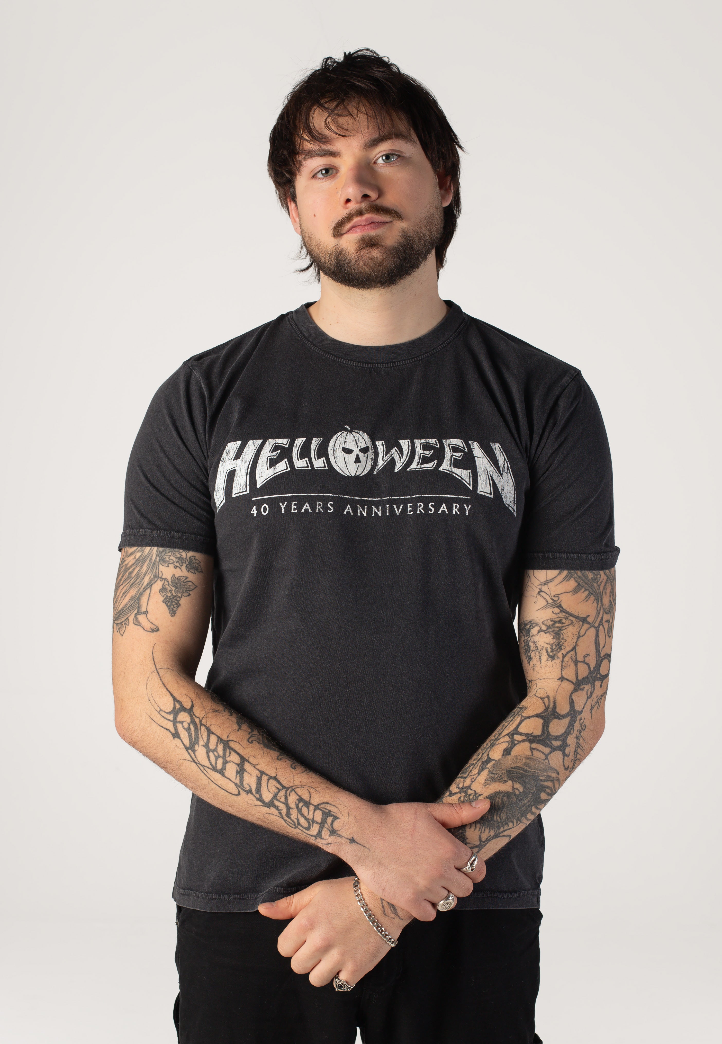 Helloween - Classic Logo Acid Washed - T-Shirt | Neutral-Image