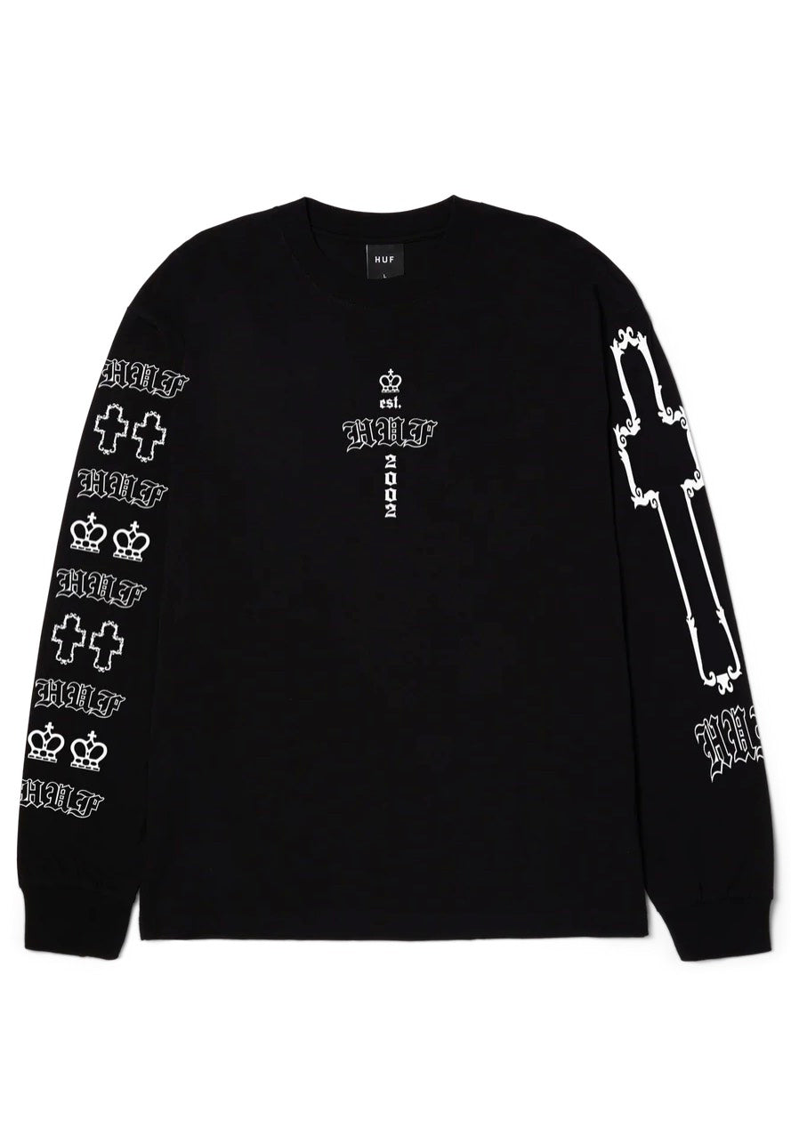 HUF Hard Luxe Black Longsleeve | Men-Image