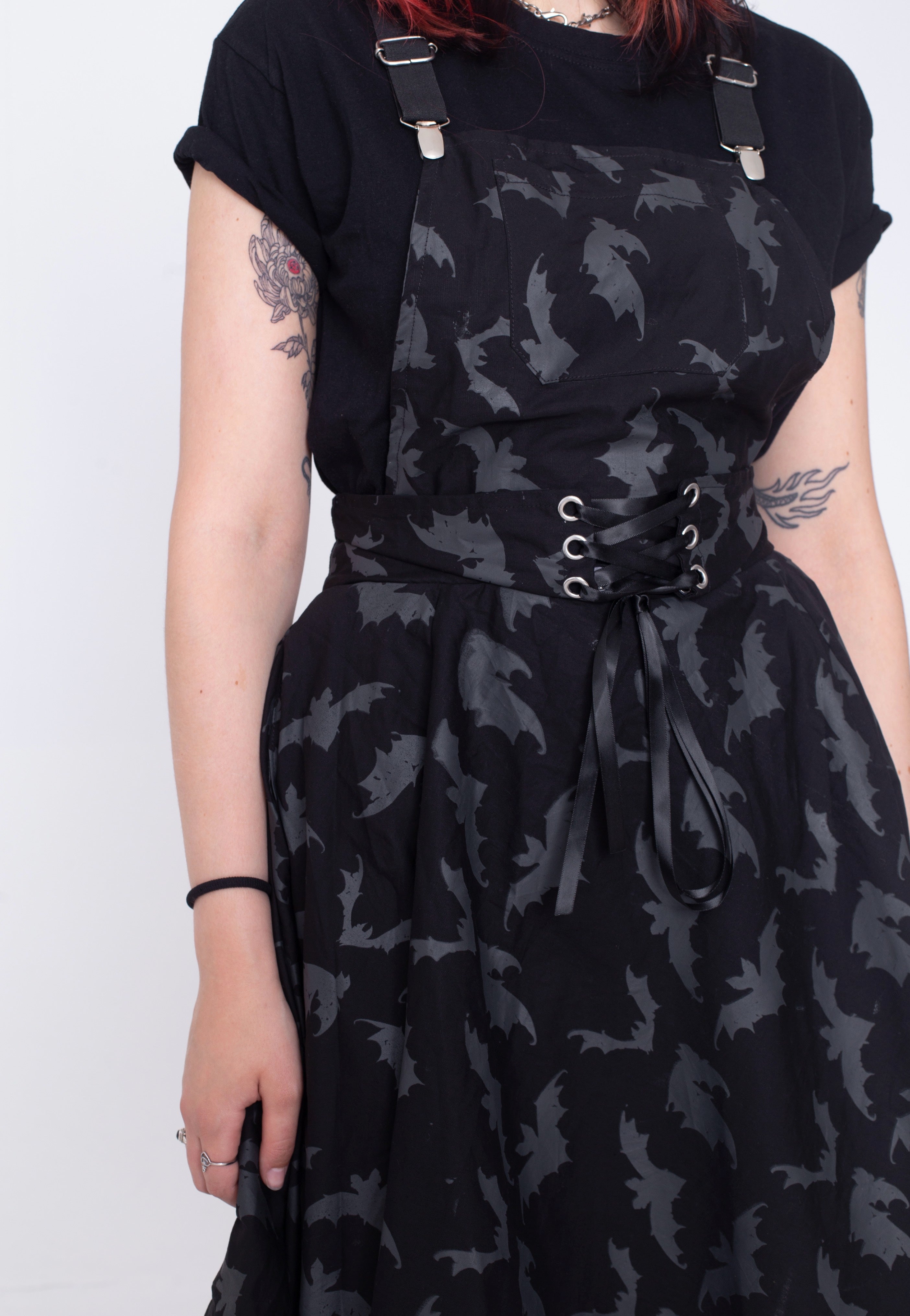 Heartless - Odilie Pinafore Black/Grey - Dress | Women-Image