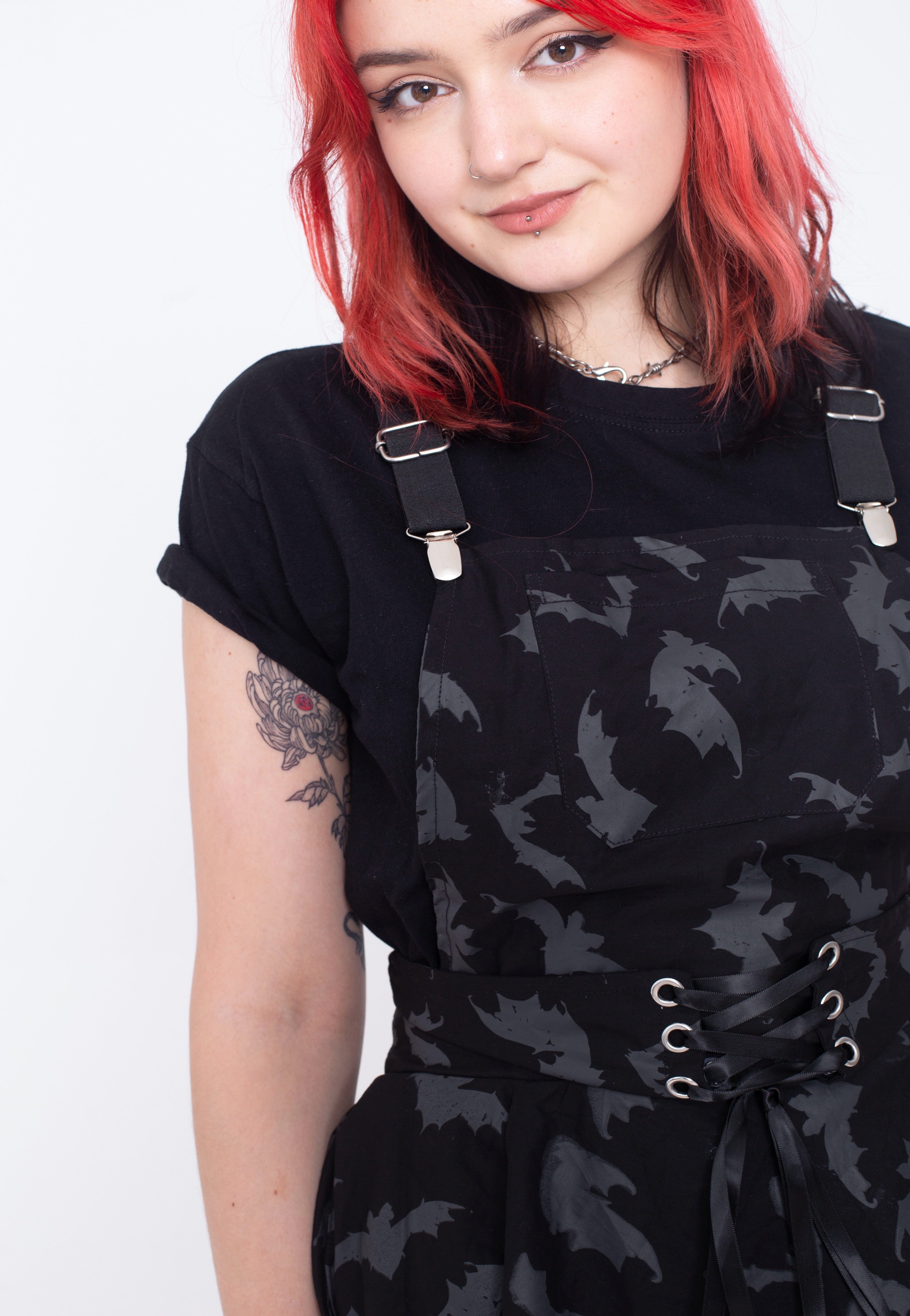 Heartless - Odilie Pinafore Black/Grey - Dress | Women-Image