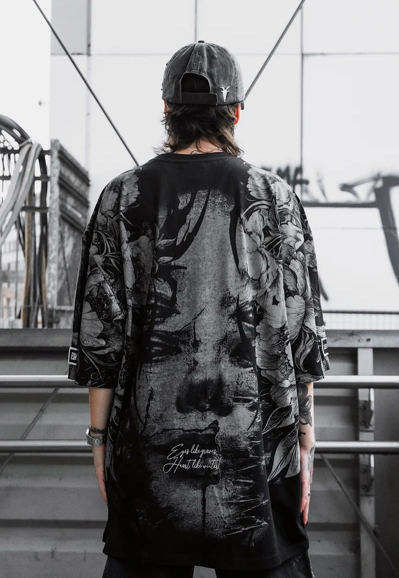 Stay Cold Apparel - Heart Like Winter Oversized - T-Shirt | Neutral-Image