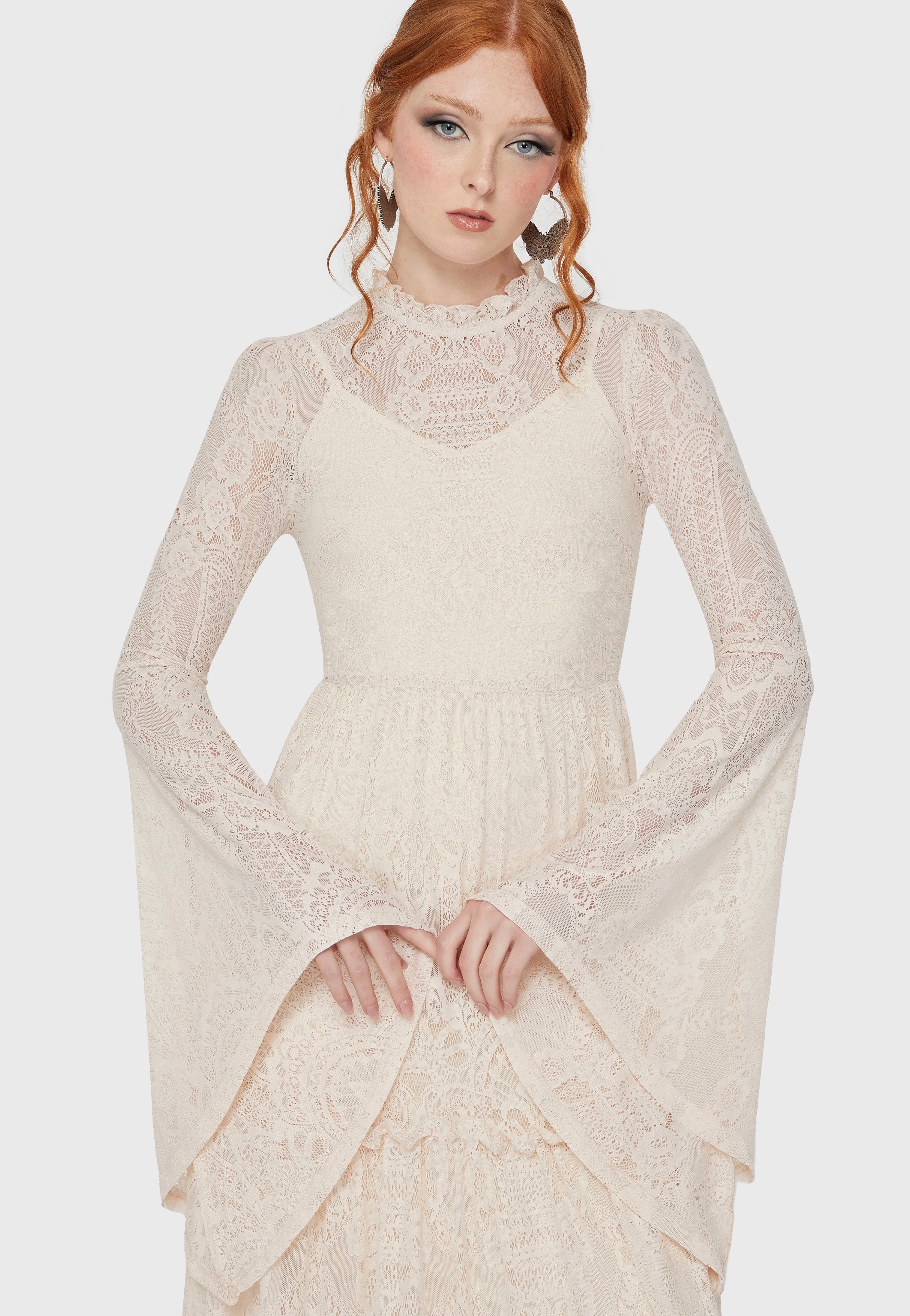 Killstar - Hecate Lace Ivory - Dress | Women-Image