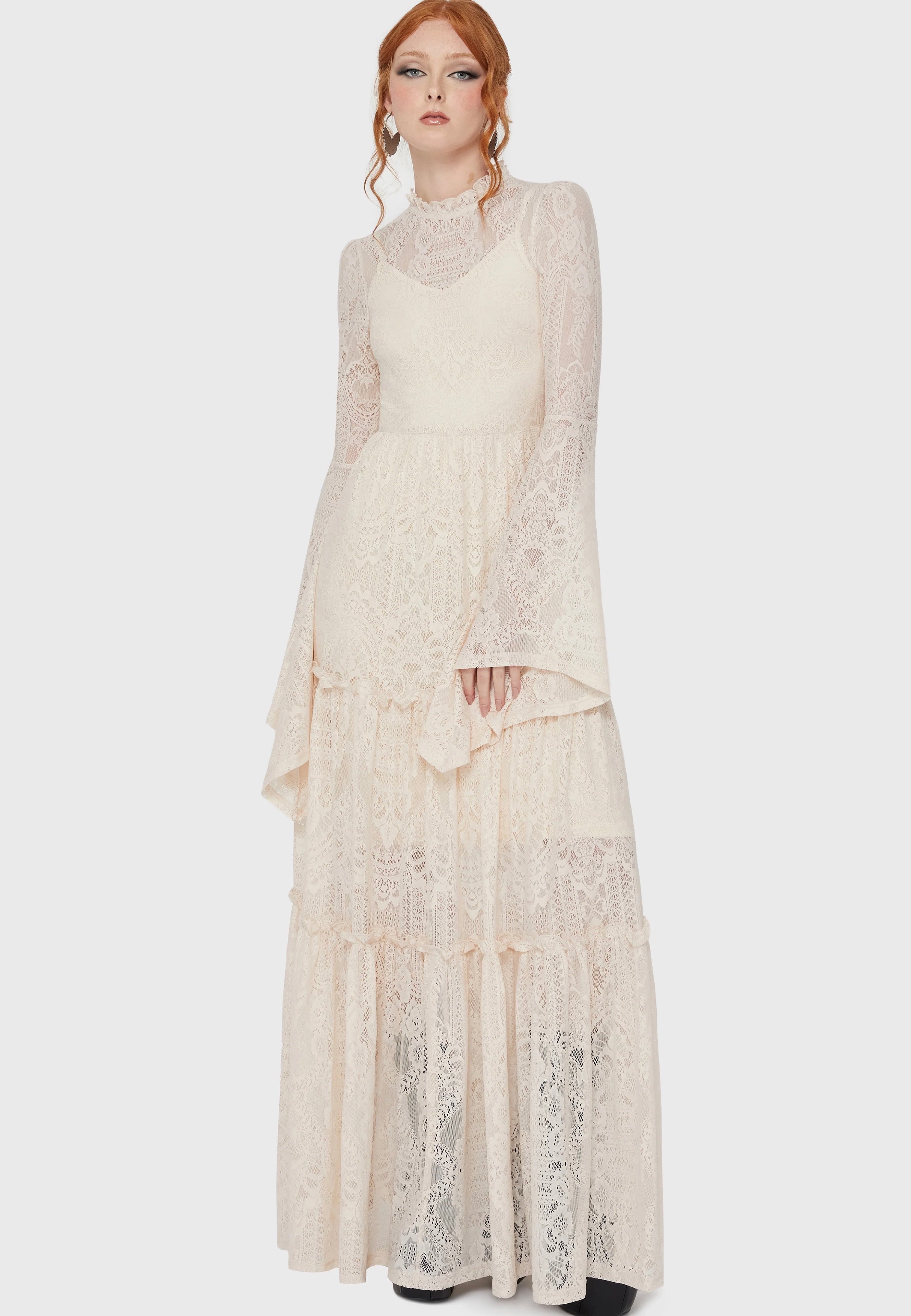 Killstar - Hecate Lace Ivory - Dress | Women-Image