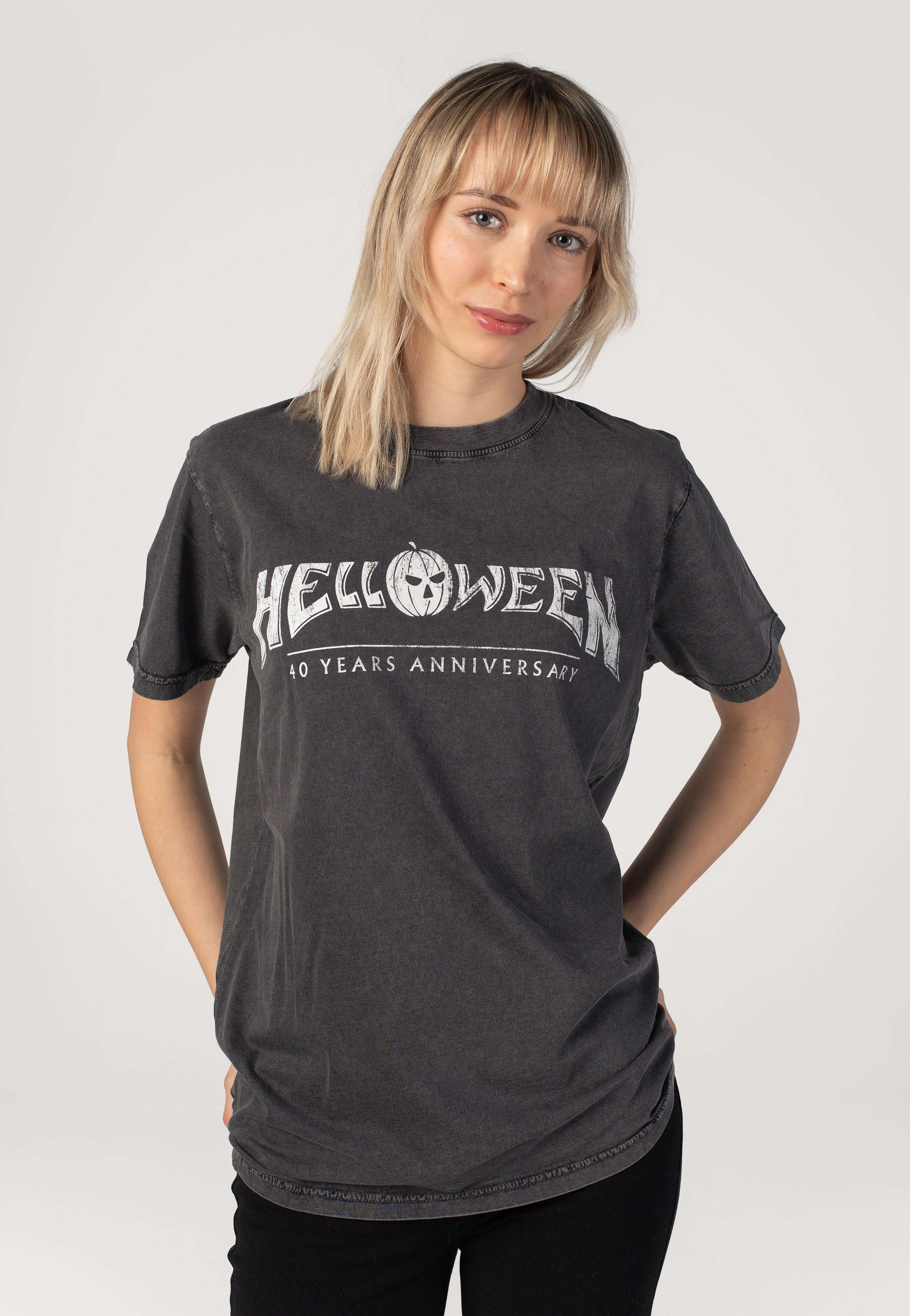 Helloween Classic Logo Acid Washed - T-Shirt | Impericon