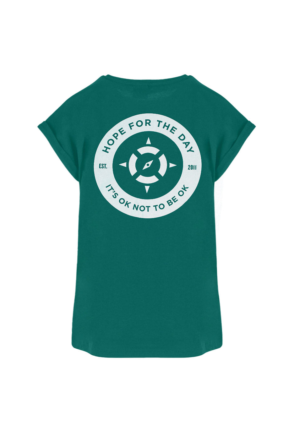Hope For The Day - It's Okay Extended Shoulder Forest Green - Girly | Neutral-Image