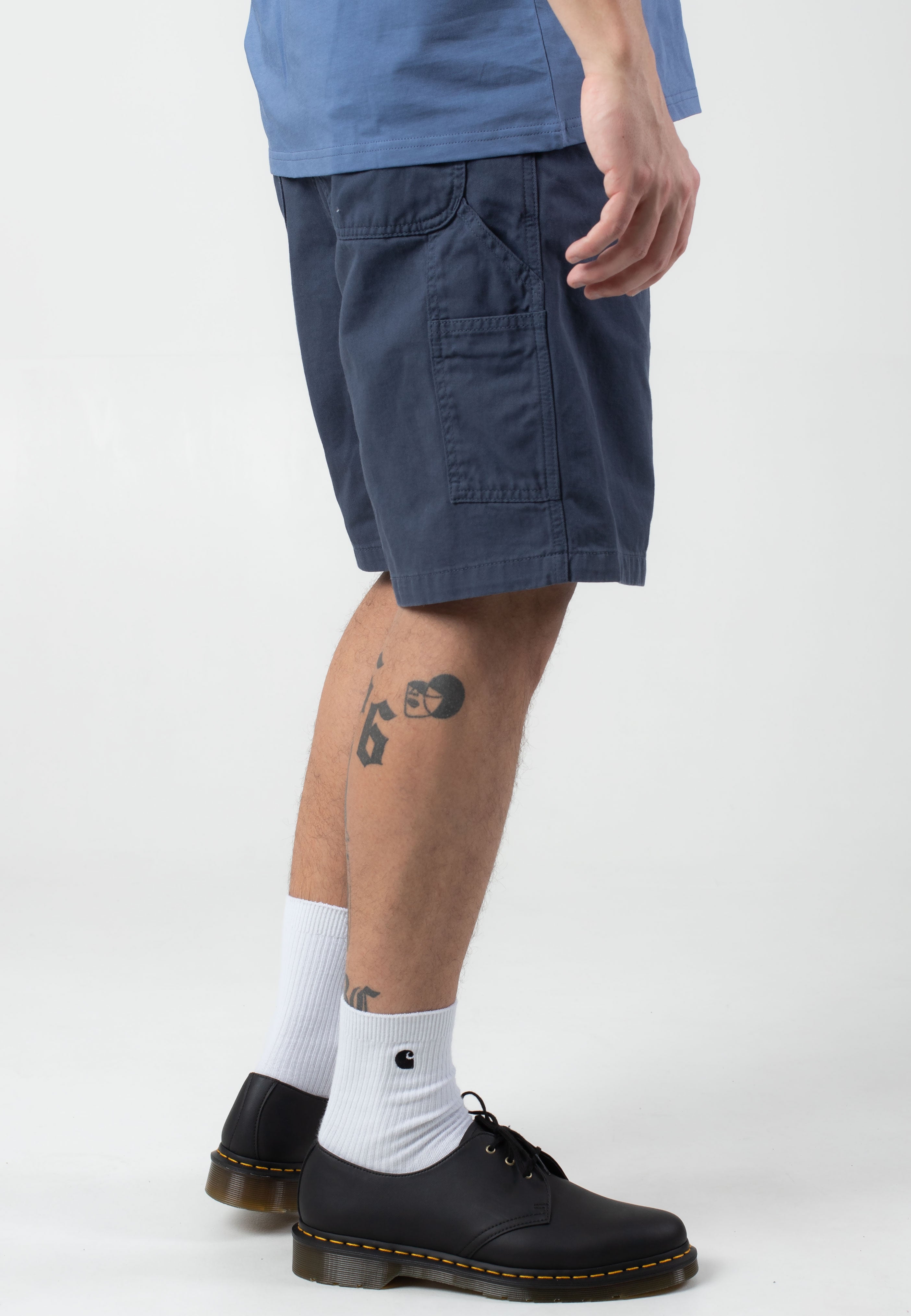 Carhartt WIP - Flint Garment Dyed Dusky Blue - Shorts | Men-Image