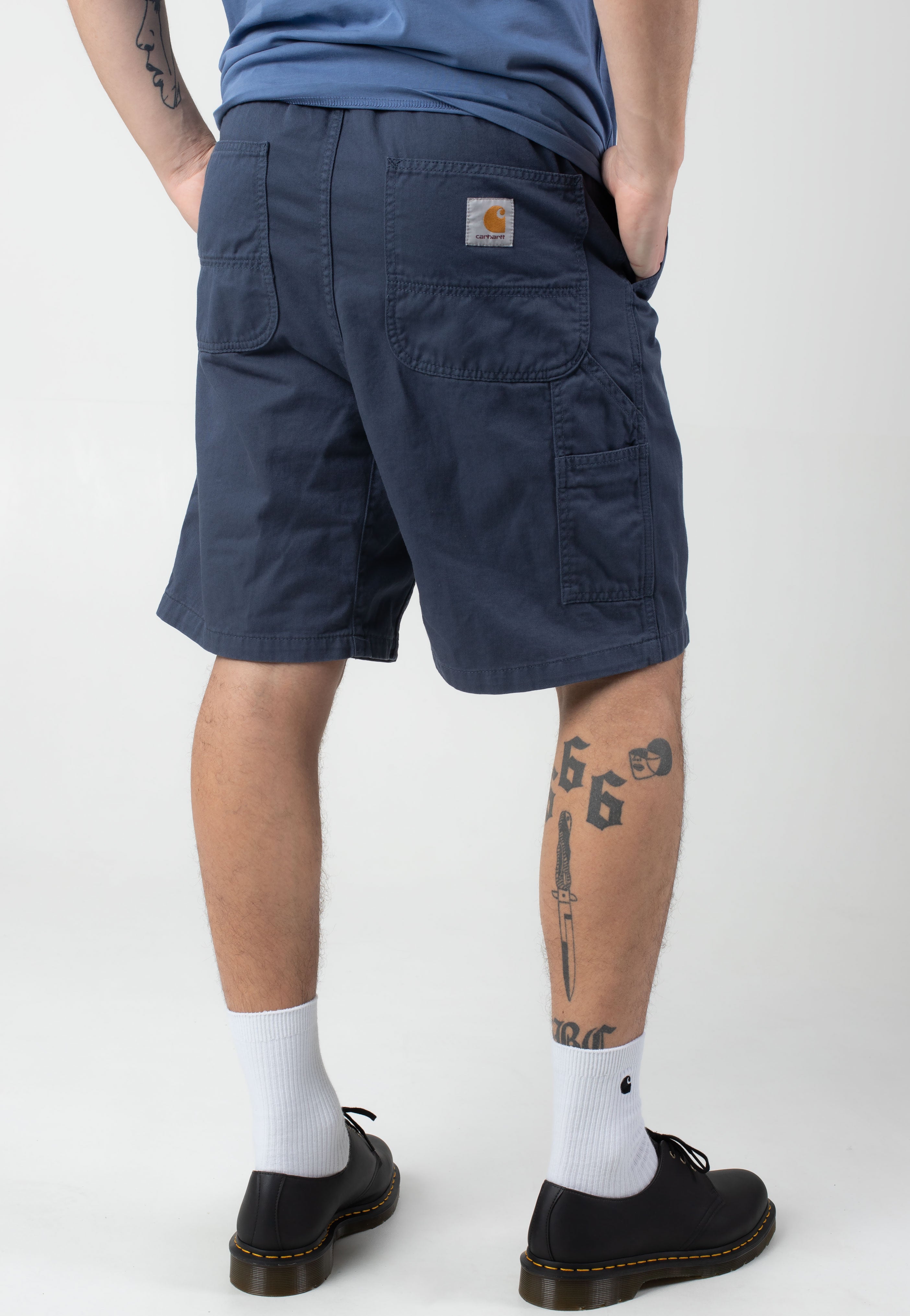 Carhartt WIP - Flint Garment Dyed Dusky Blue - Shorts | Men-Image