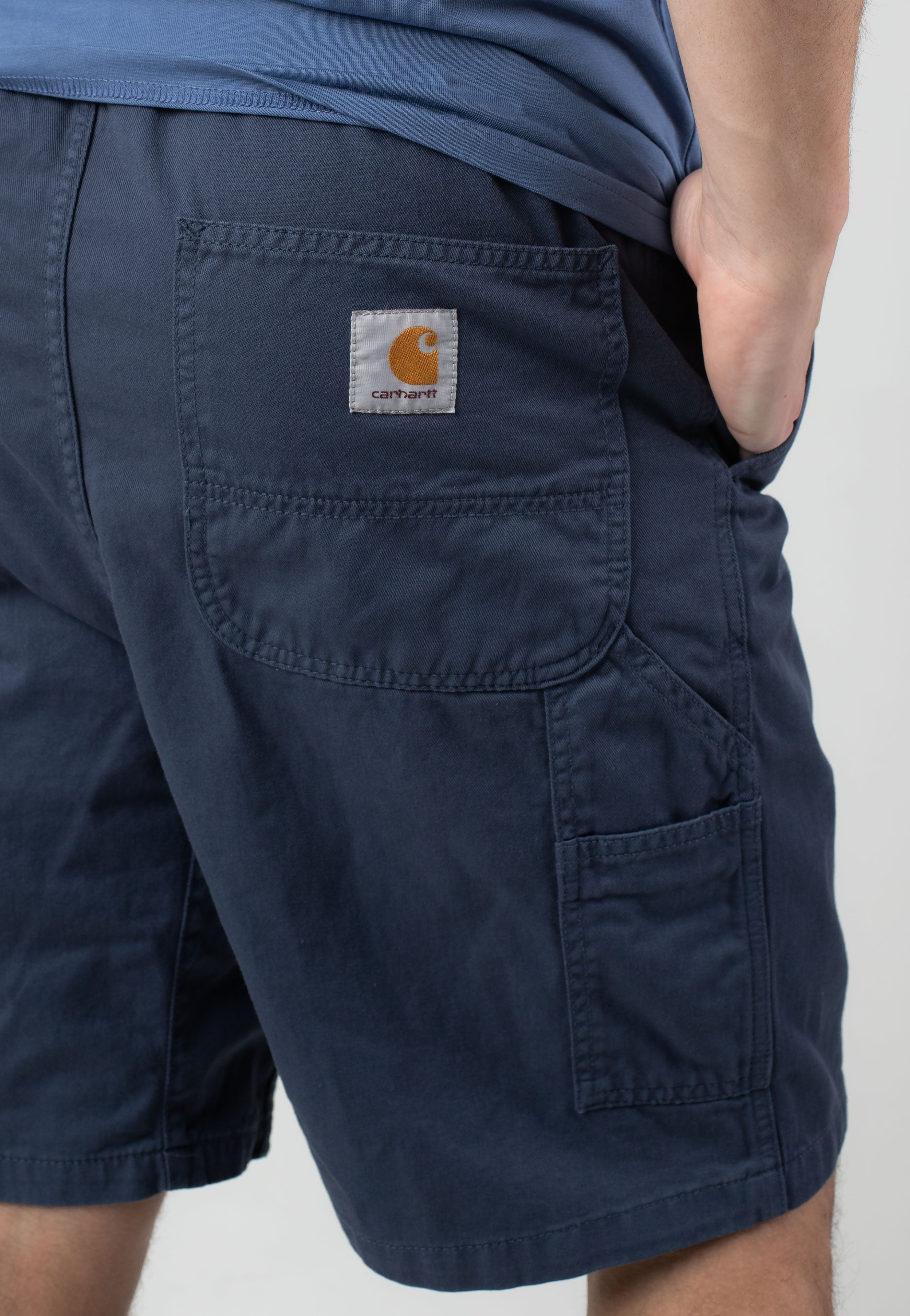 Carhartt WIP - Flint Garment Dyed Dusky Blue - Shorts | Men-Image