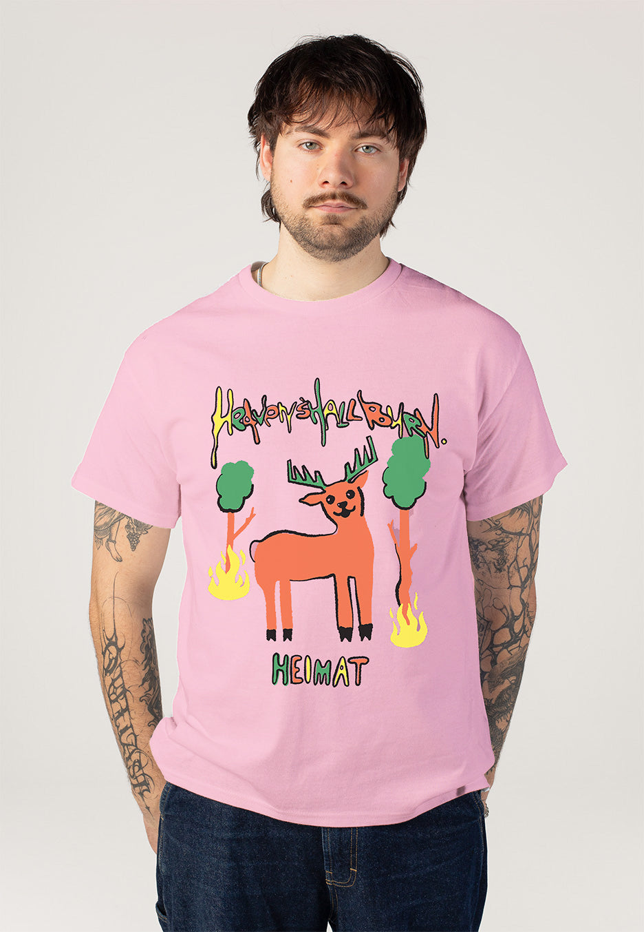 Heaven Shall Burn - Hirsch Comic Pink - T-Shirt | Neutral-Image