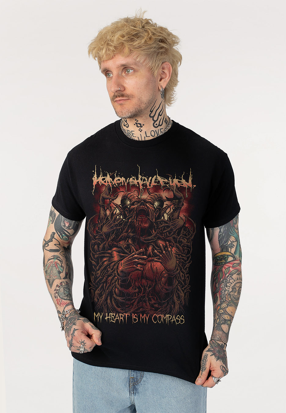 Heaven Shall Burn My Heart Is My Compass T-Shirt | Men-Image