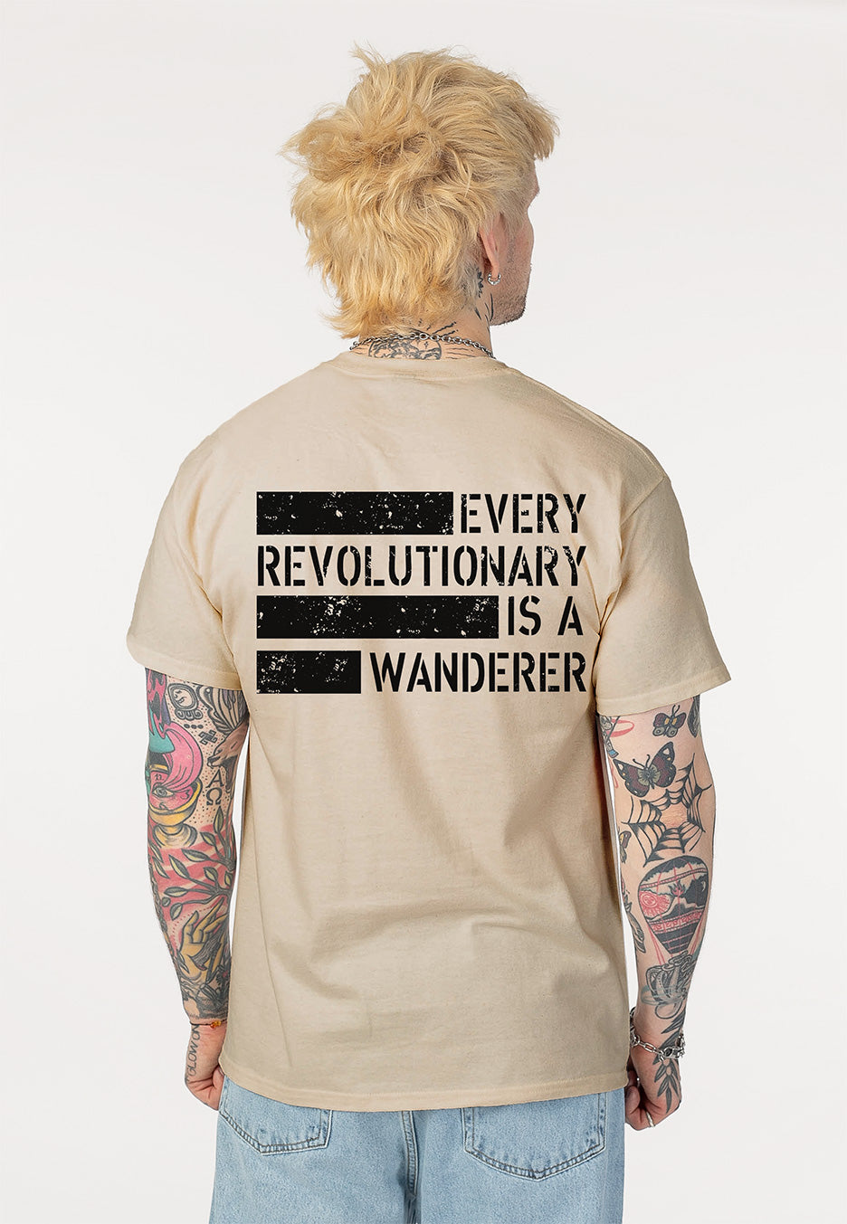 Heaven Shall Burn Revolutionary Wanderer Tan T-Shirt | Men-Image