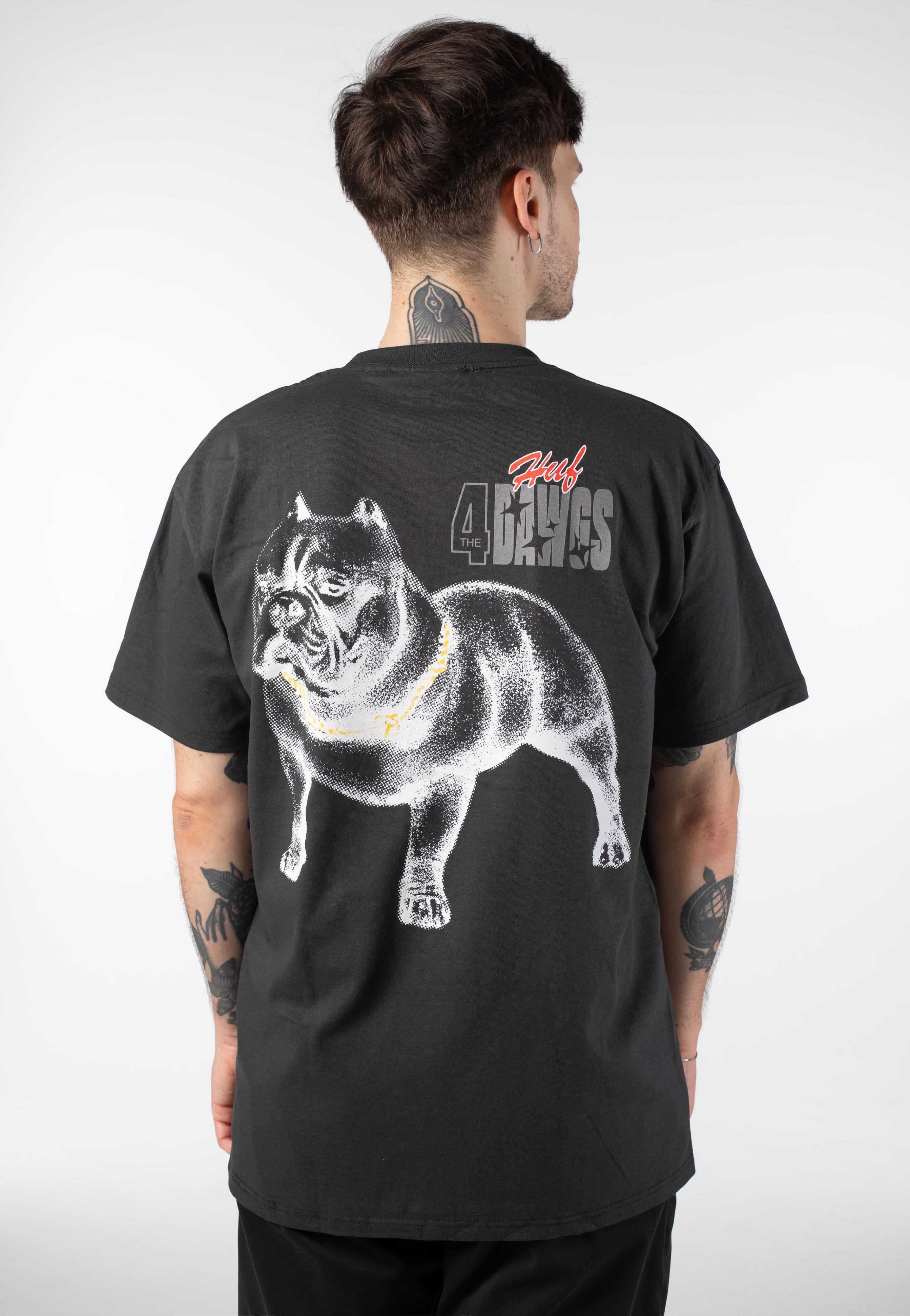 HUF - 4 The Dawgs Vintage Black - T-Shirt | Men-Image