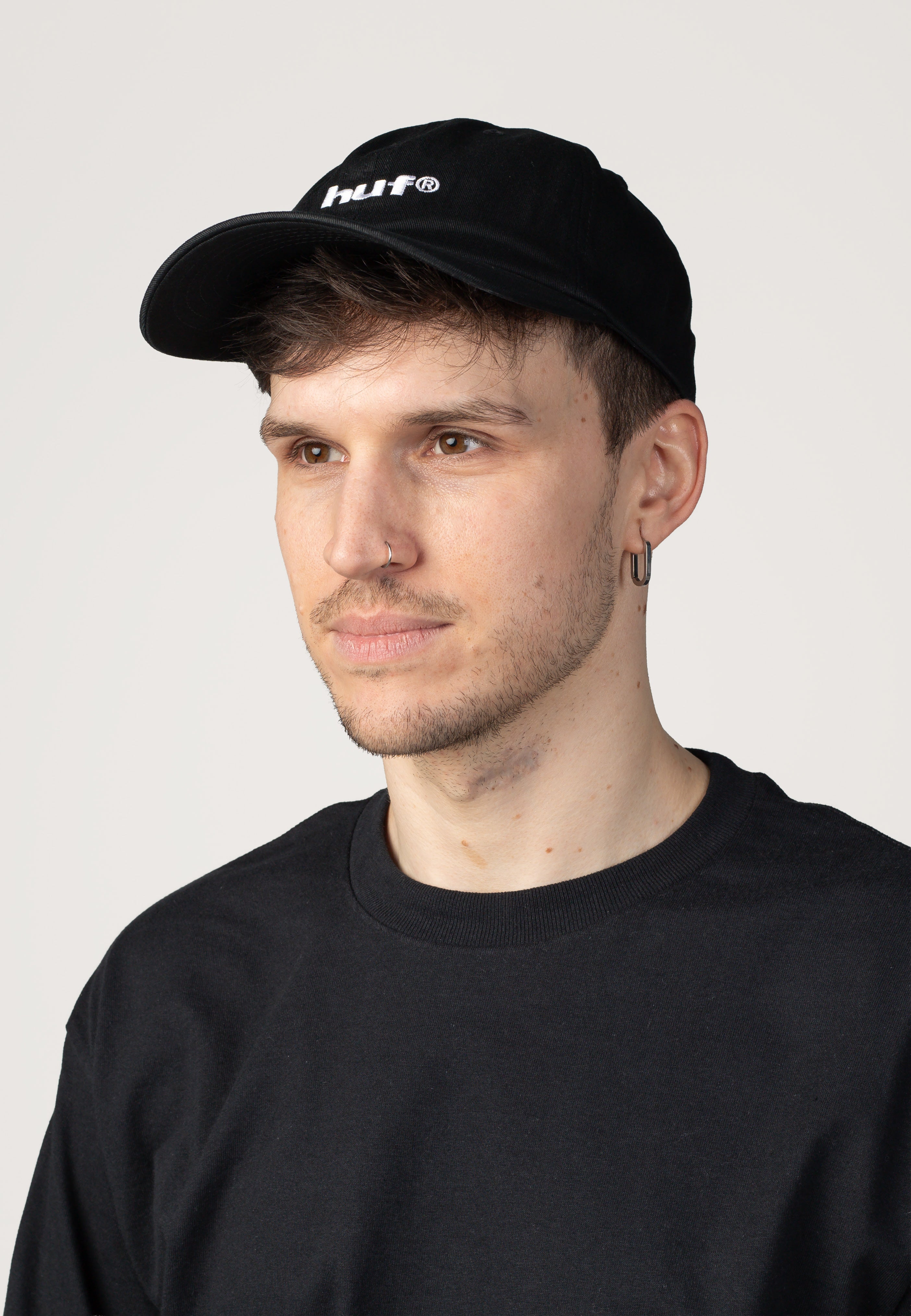 HUF - 89 Embroidered 6 Panel Black/White - Cap | Neutral-Image