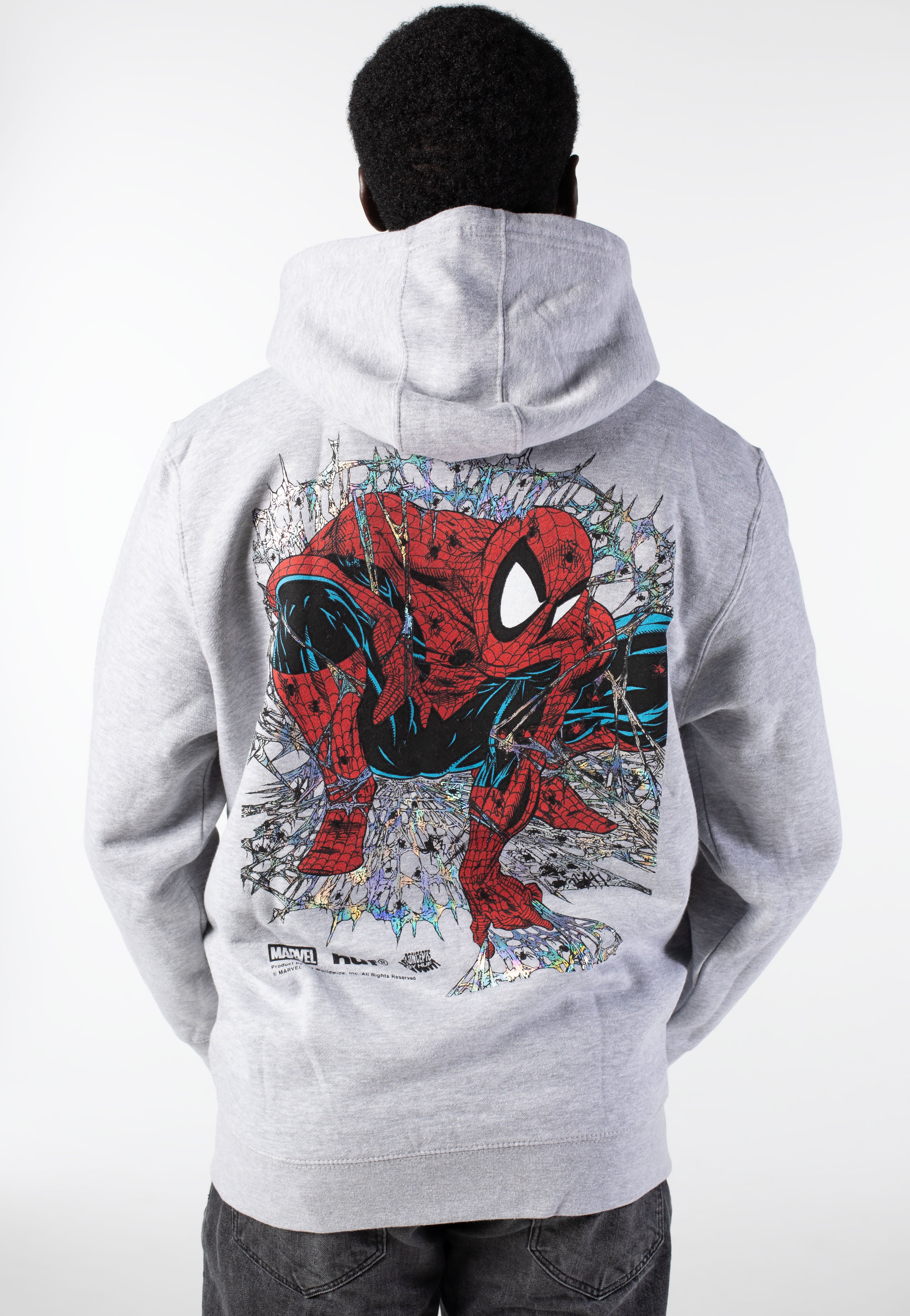 HUF x Spiderman - Arachknight Heather Grey - Zipper | Men-Image