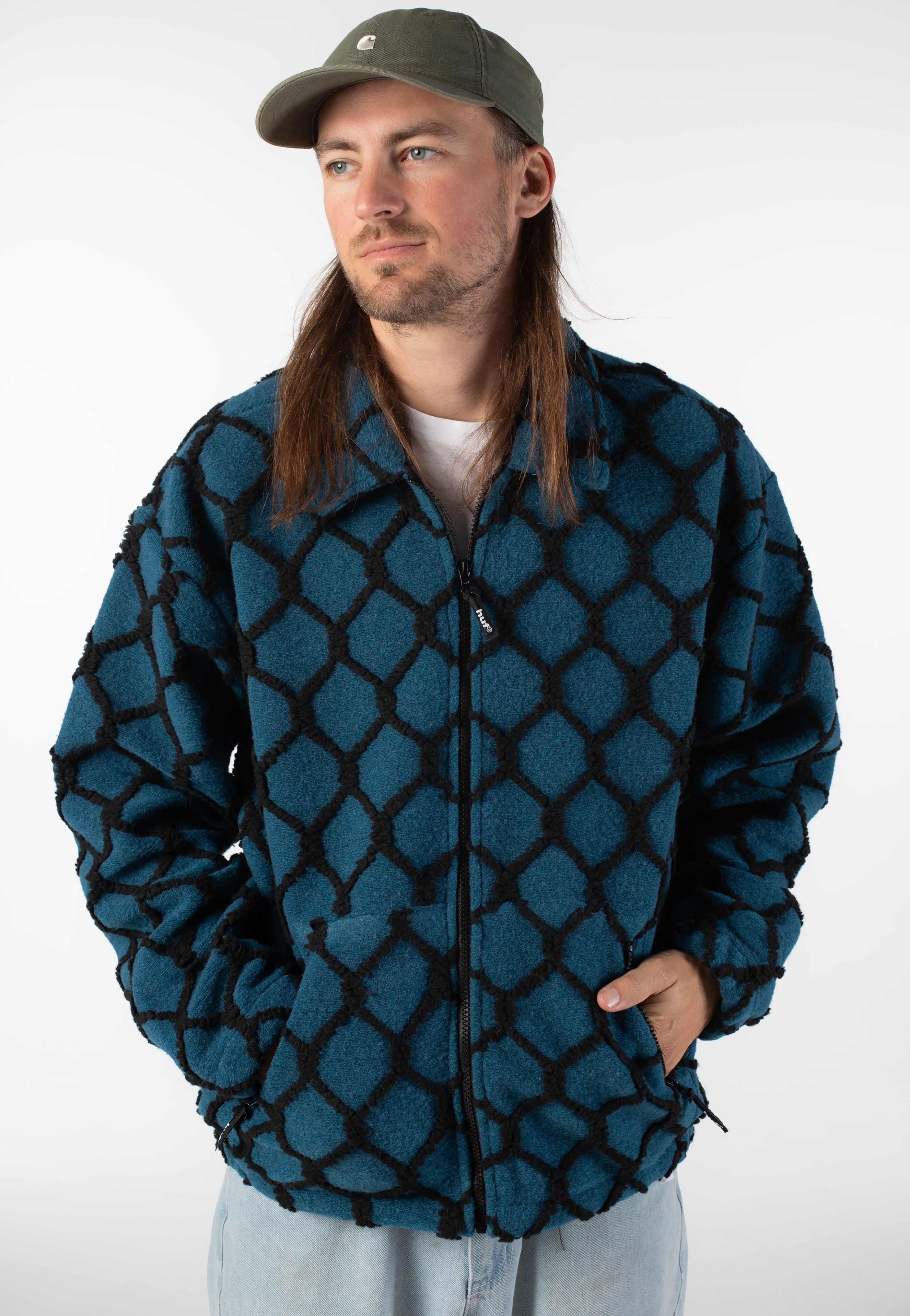 HUF - Breakthrough High Pile Marine Blue - Jacket | Men-Image