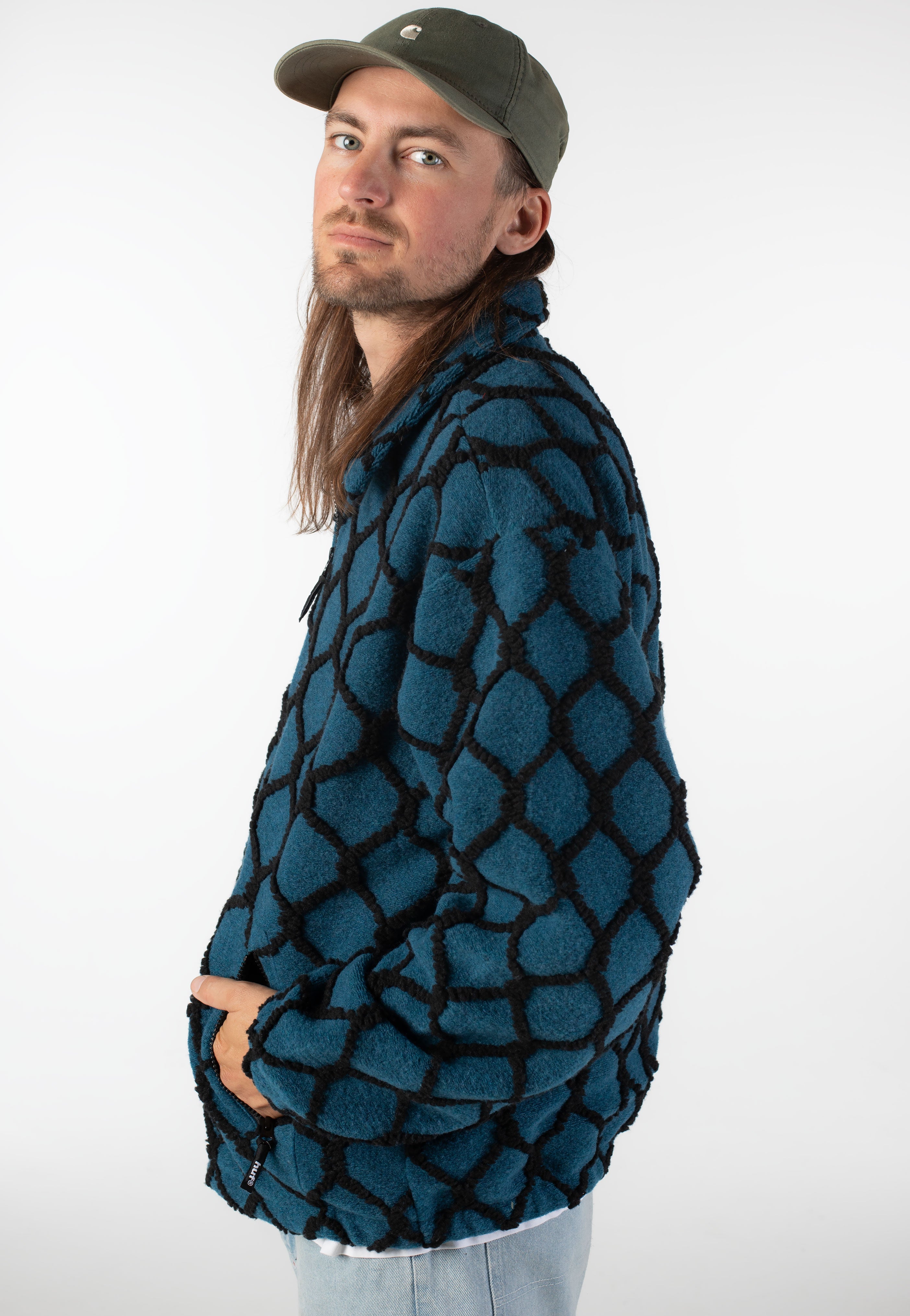 HUF - Breakthrough High Pile Marine Blue - Jacket | Men-Image