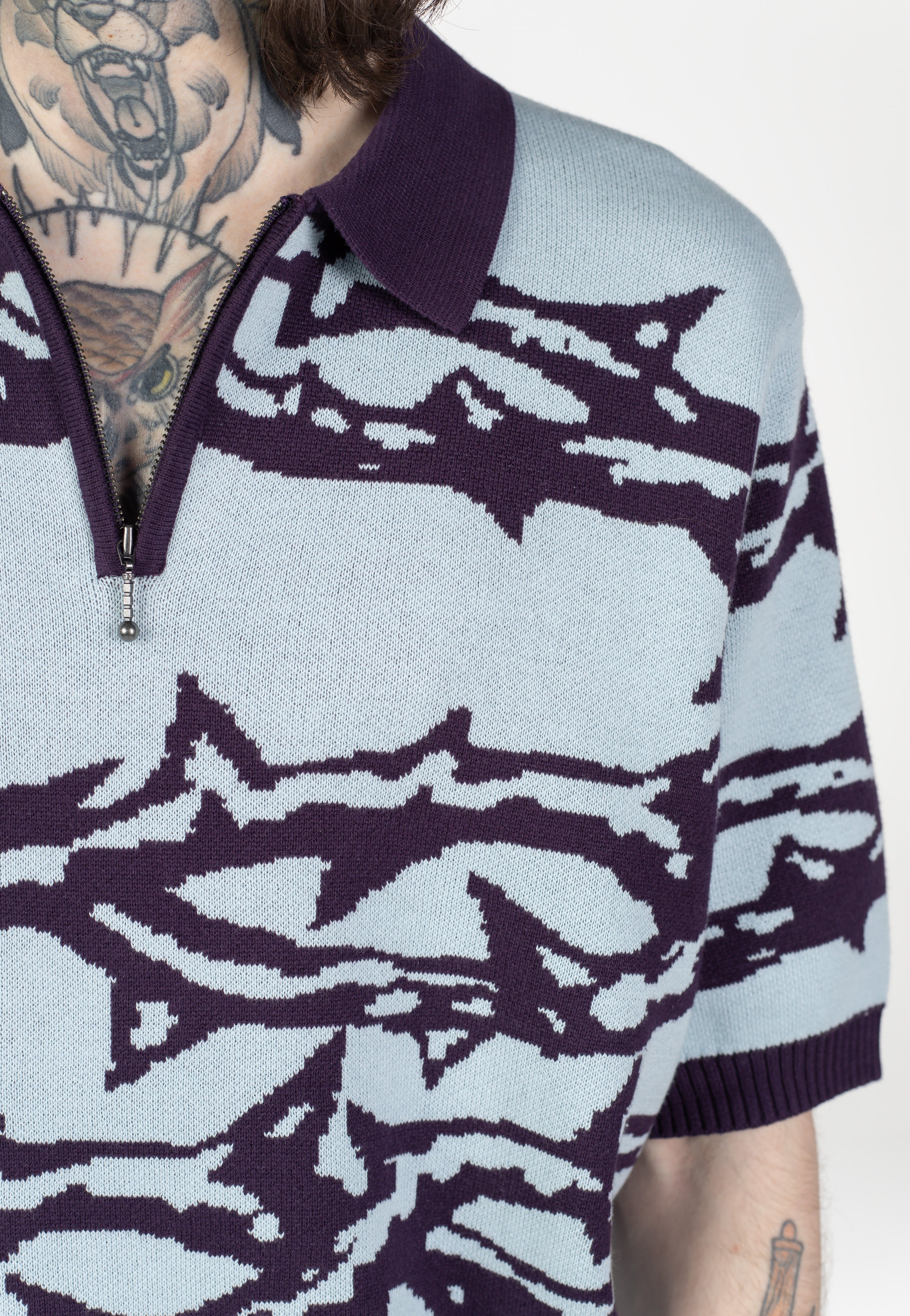 HUF - Fantasies Knit Light Blue - Polo | Men-Image