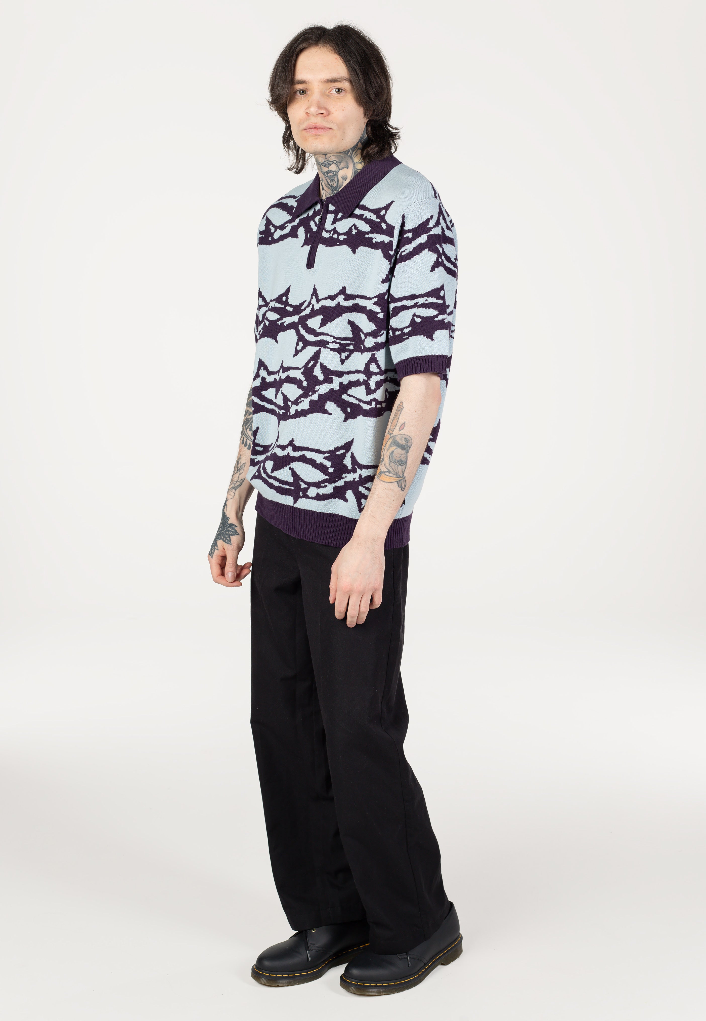 HUF - Fantasies Knit Light Blue - Polo | Men-Image
