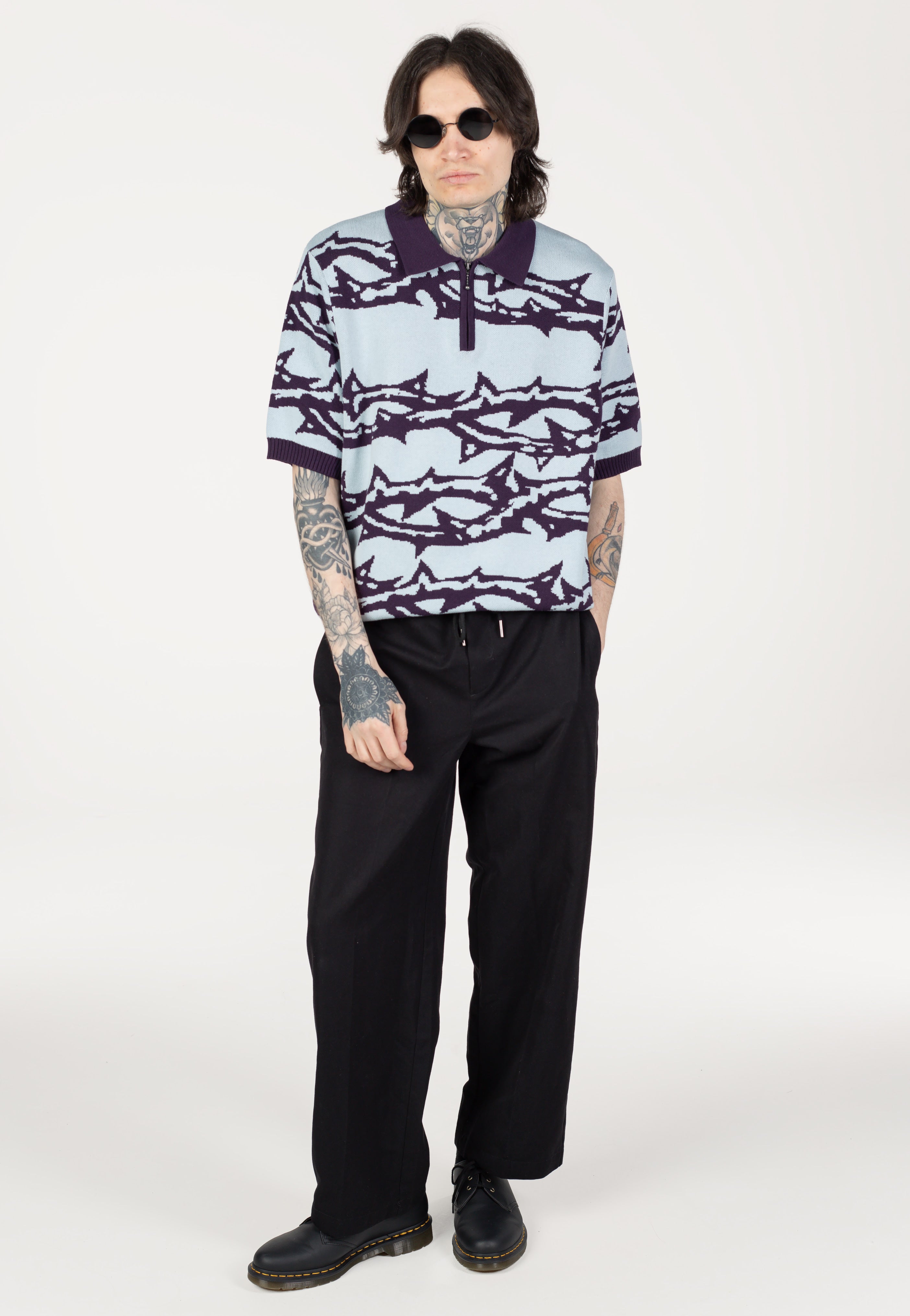 HUF - Fantasies Knit Light Blue - Polo | Men-Image