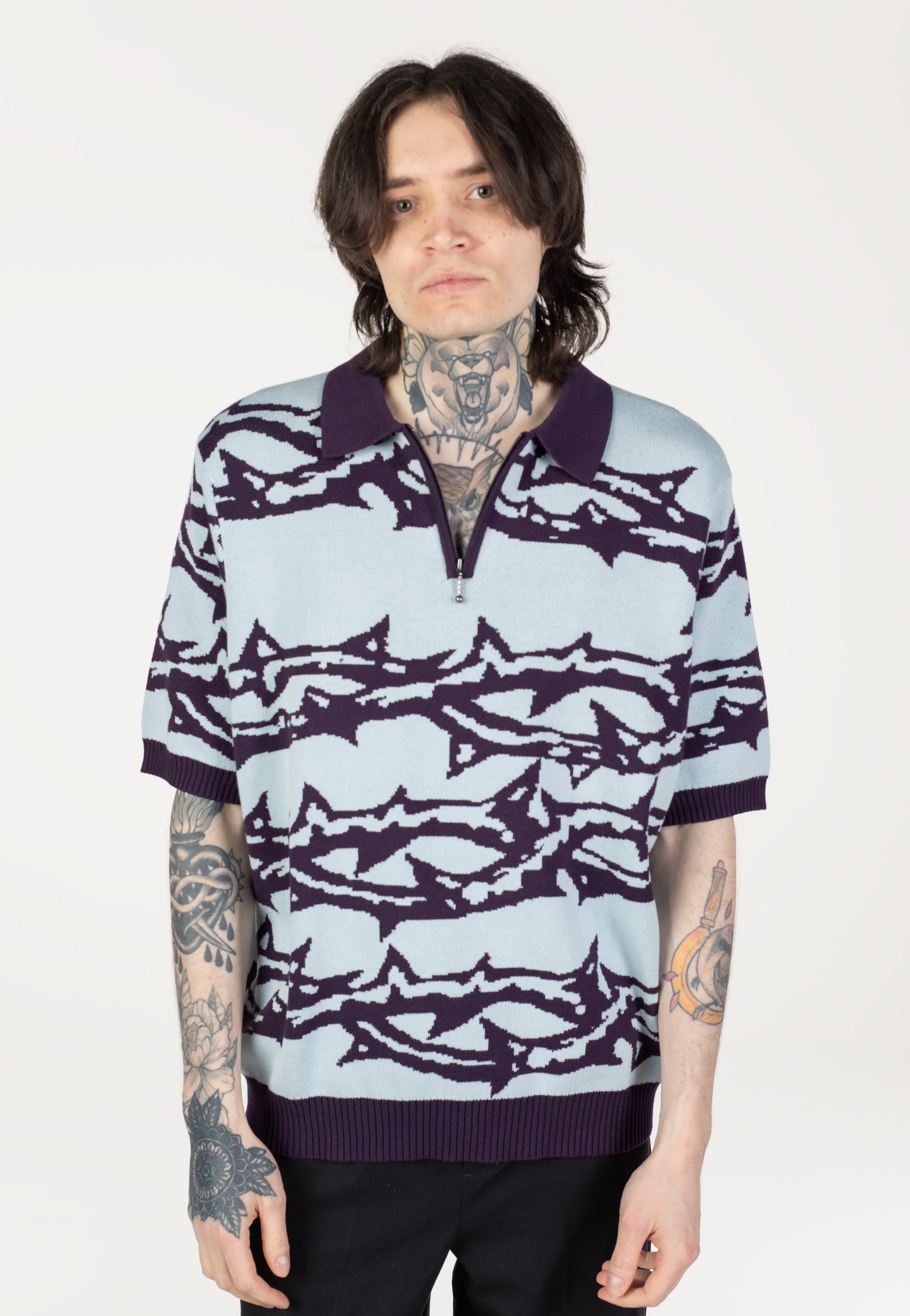 HUF - Fantasies Knit Light Blue - Polo | Men-Image