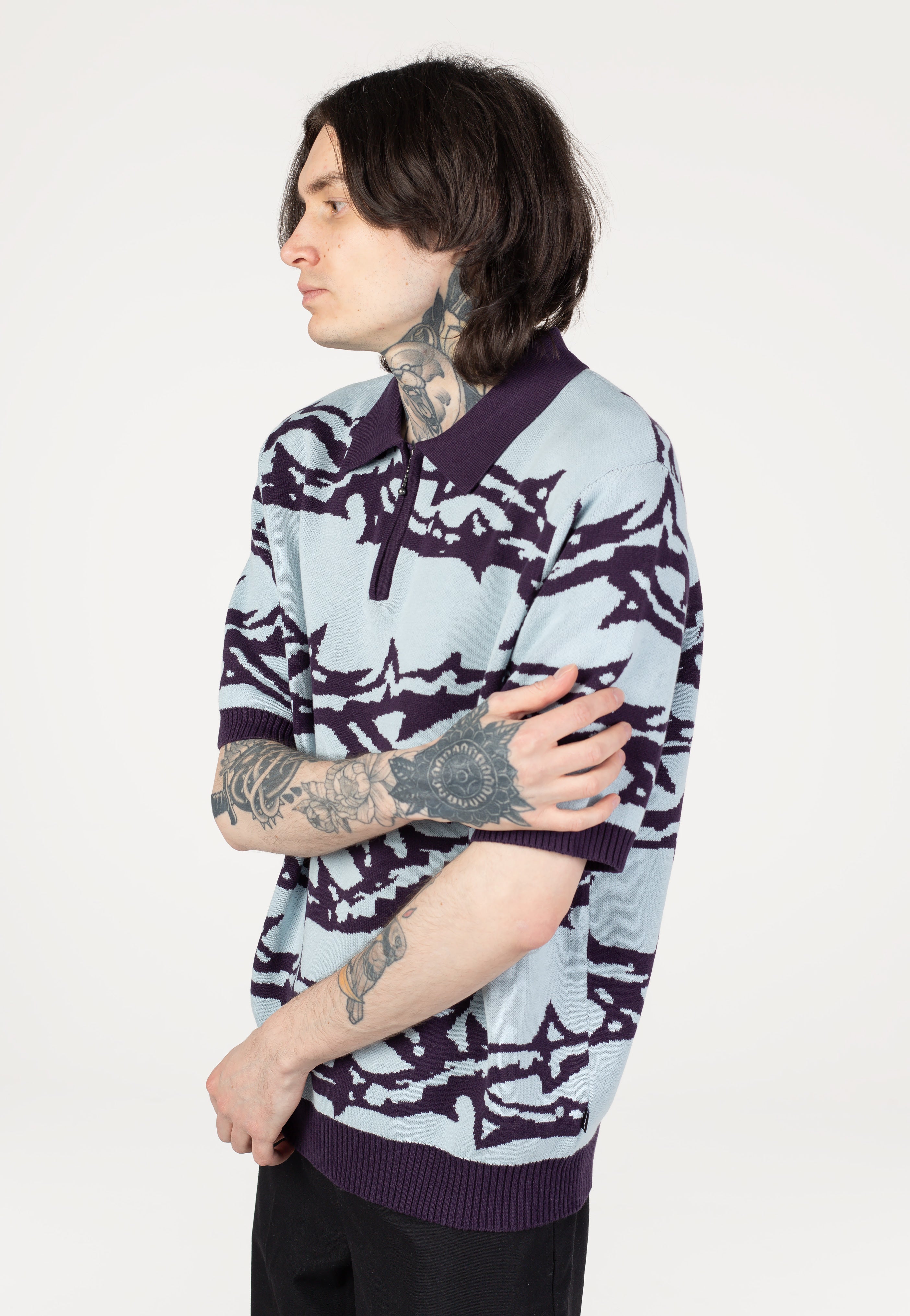 HUF - Fantasies Knit Light Blue - Polo | Men-Image