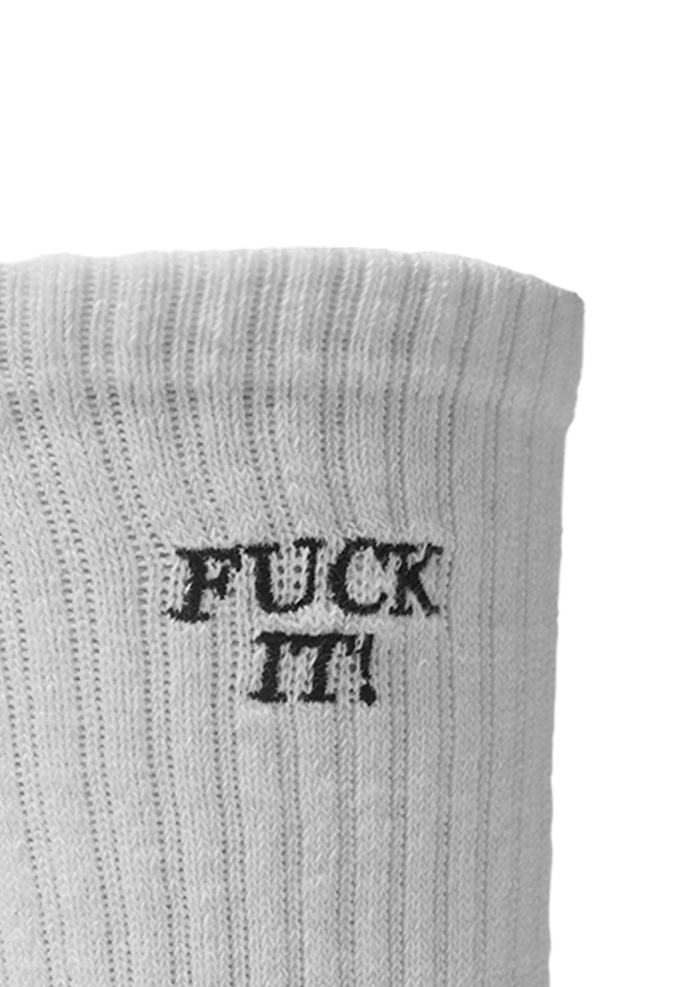 HUF - Fuck It Embroidered White - Socks | Neutral-Image